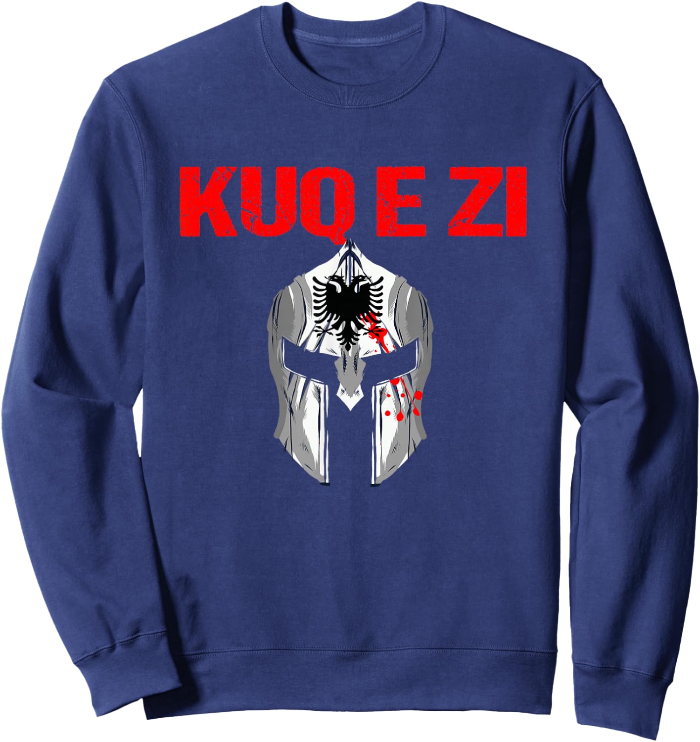 Kuq E Zi Albania Albanian Eagle Albania Albaner Power Sweatshirt - Sweatshirt | Navy