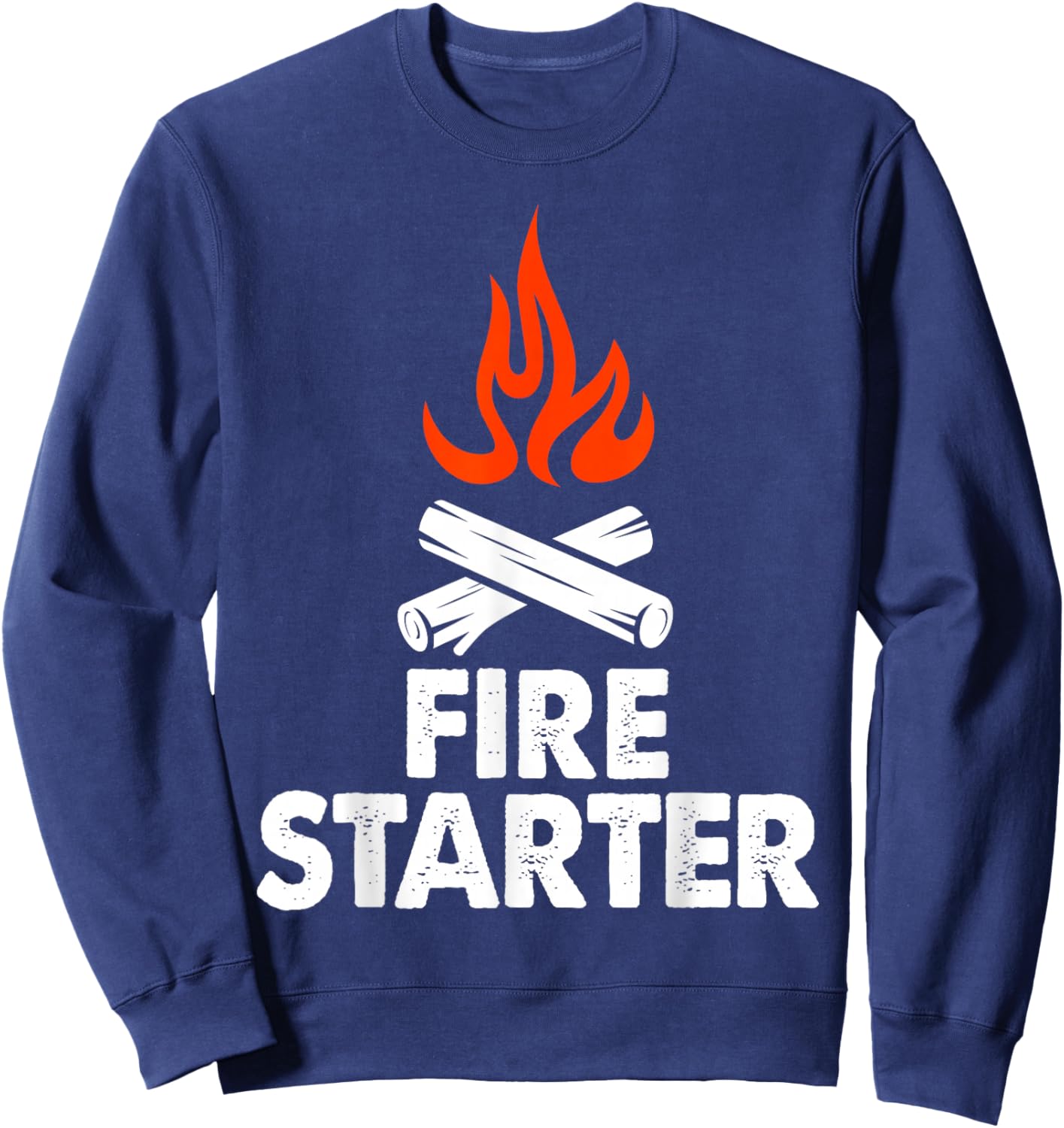 Fire Starter Shirt Men Campfire Starter Sweatshirt - Sweatshirt | Navy