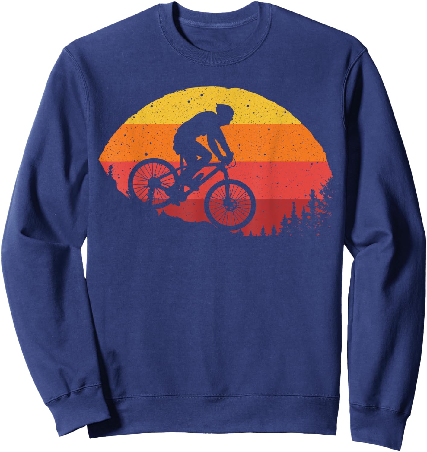 Cool Mountain Biking Women Vintage Cycling MTB Biker Sweatshirt - Sweatshirt | Navy