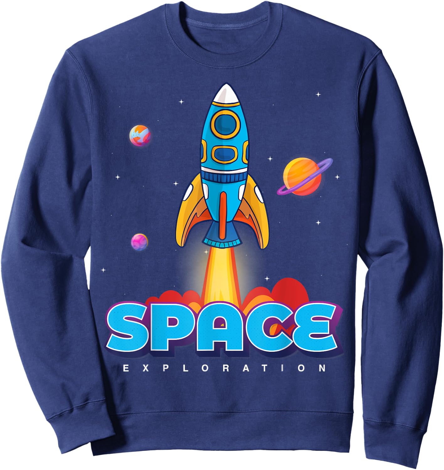Astronaut Space Craft shirts, Space Shuttle Travel Fun Sweatshirt - Sweatshirt | Navy