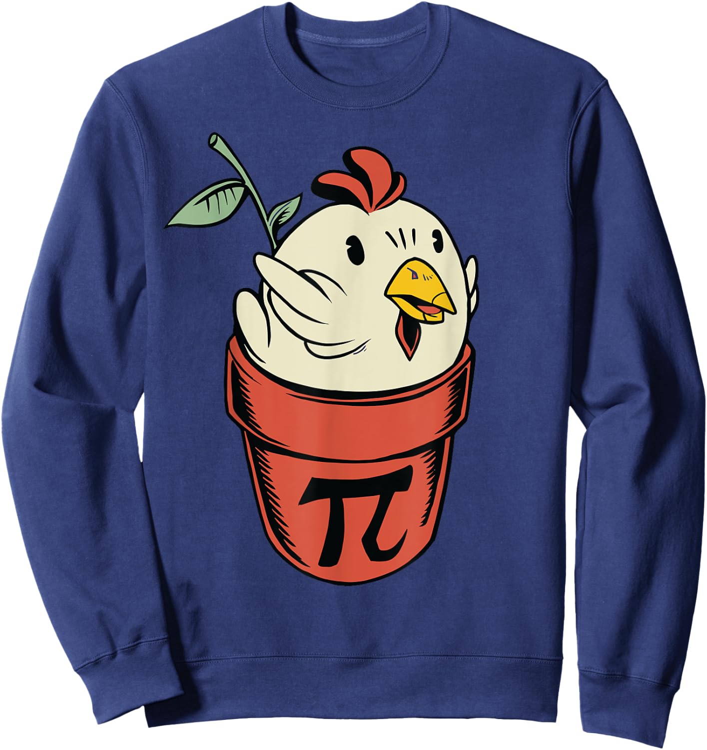 Chicken Pot PI Day Men Women Kids Math funny teacher Sweatshirt - Sweatshirt | Navy