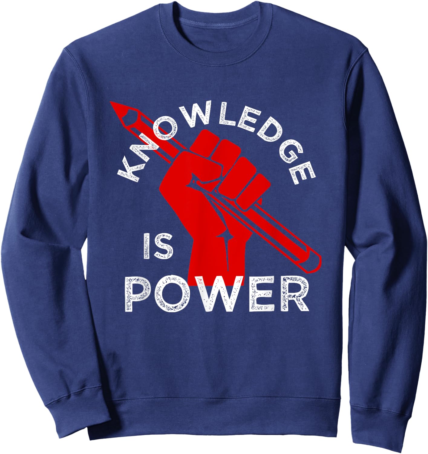 Resist | Education Resistance | Knowledge is Power Sweatshirt - Sweatshirt | Navy