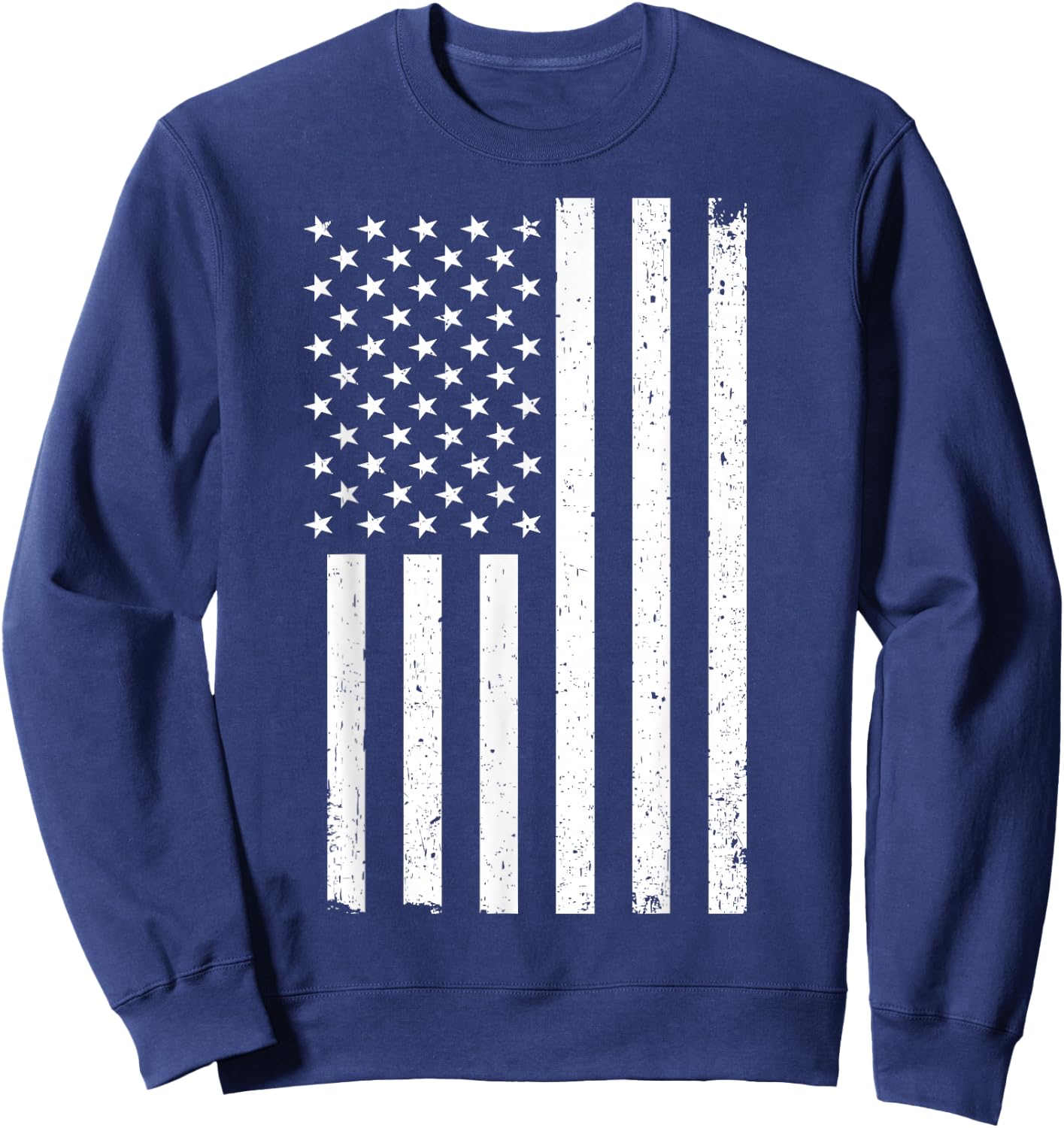 Stars & Stripes USA Flag Patriotic America: Men's & Women's Sweatshirt - Sweatshirt | Navy
