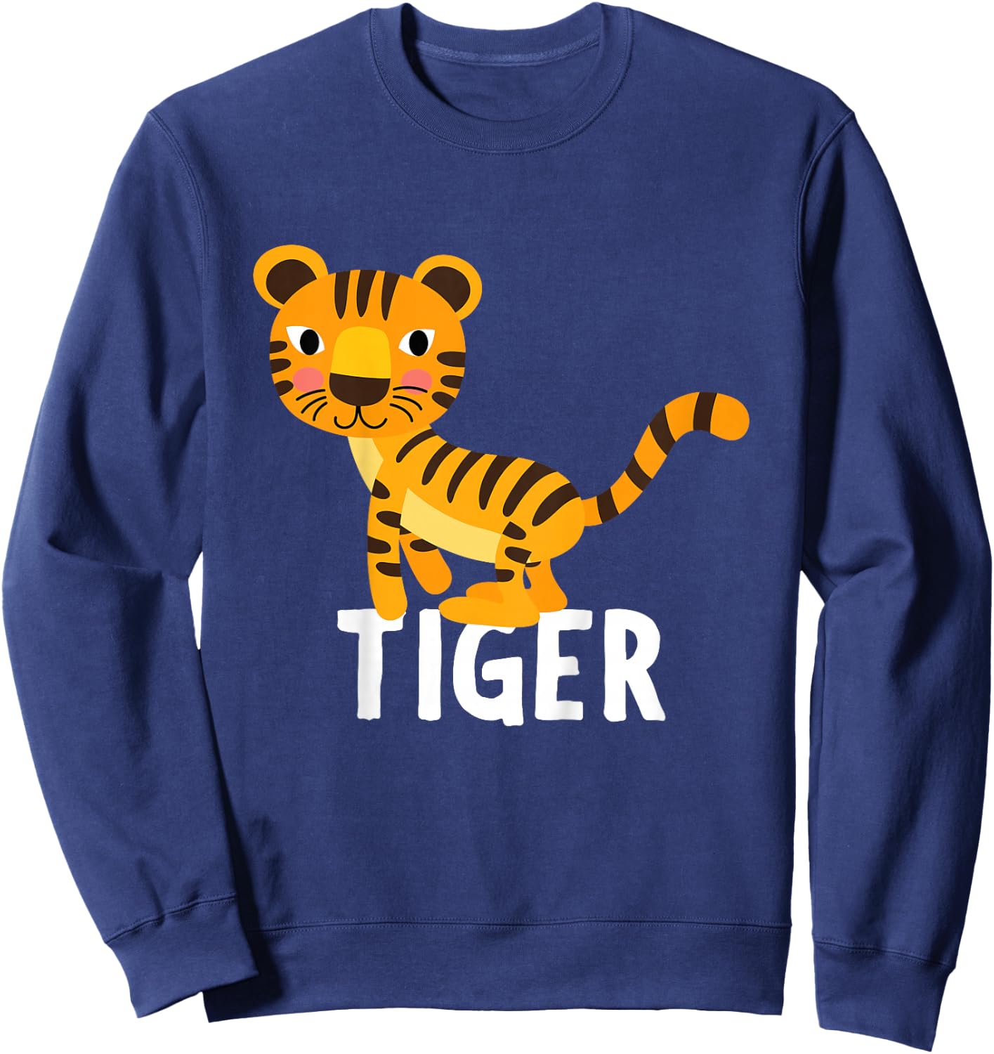 Tiger Shirt For Boys Or Girls | Cute Tiger Gift Sweatshirt - Sweatshirt | Navy