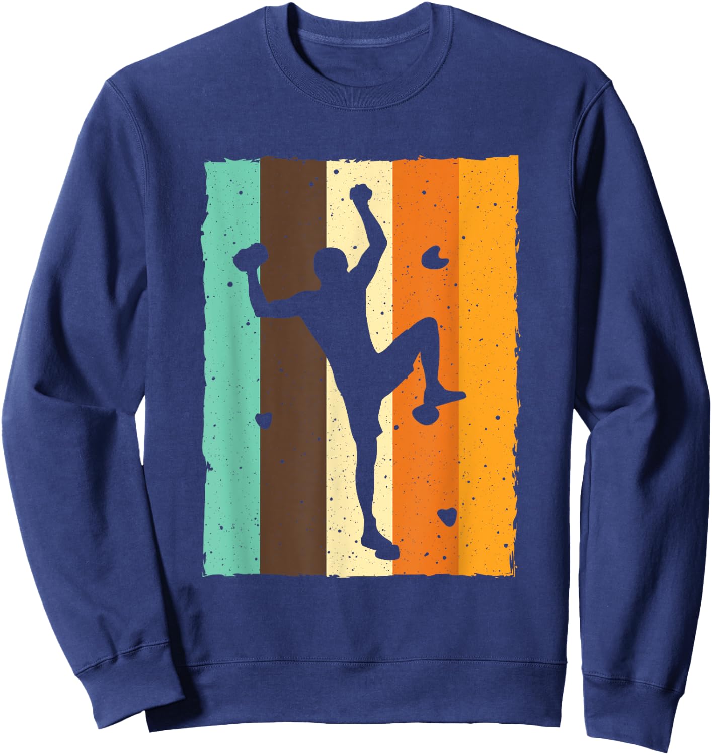 Vintage Bouldering Design Rock Climbing Women Kids Sweatshirt - Sweatshirt | Navy