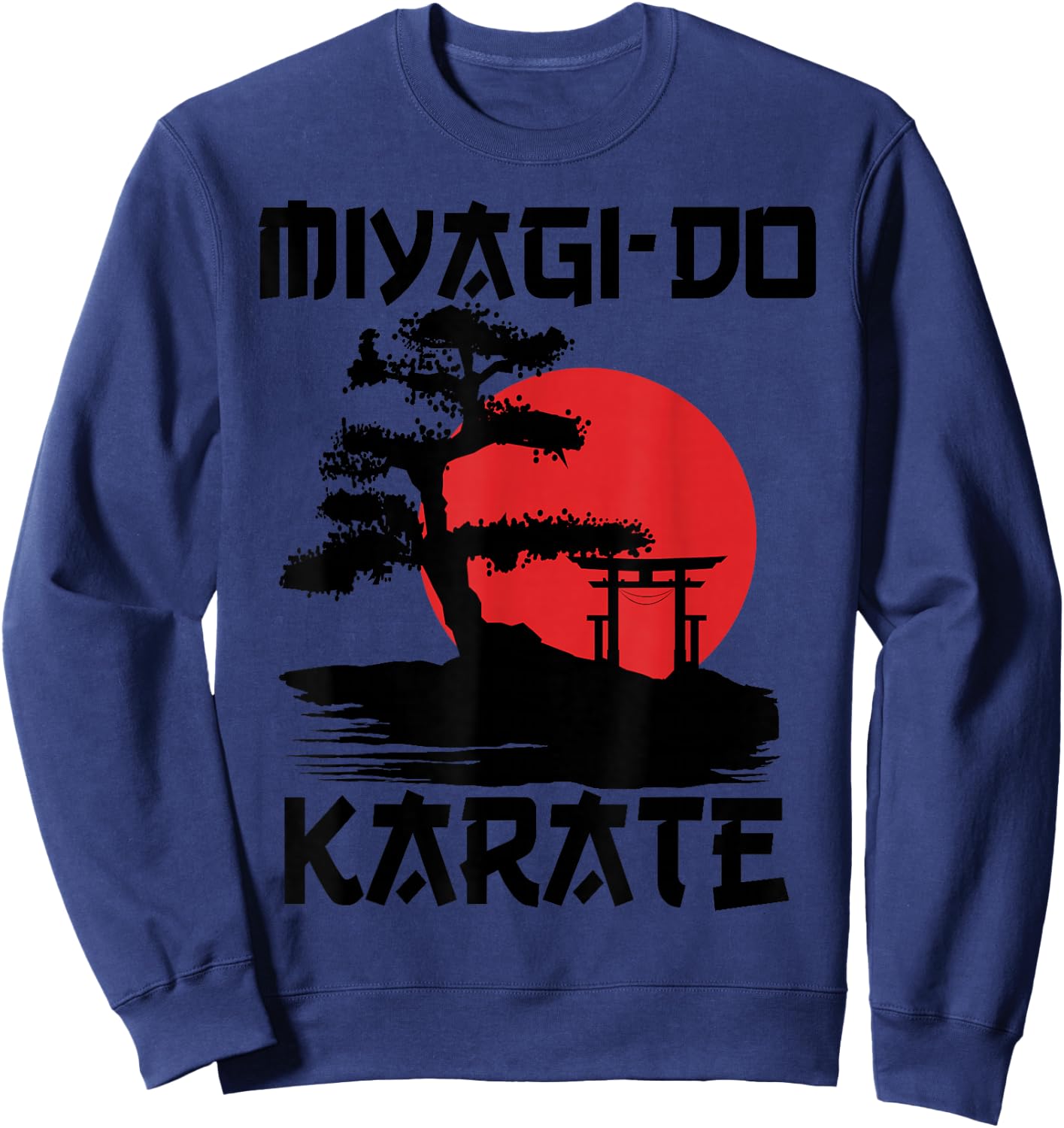 Retro Vintage Miyagi Road Karate Life Bonsai Martial Arts Sweatshirt - Sweatshirt | Navy
