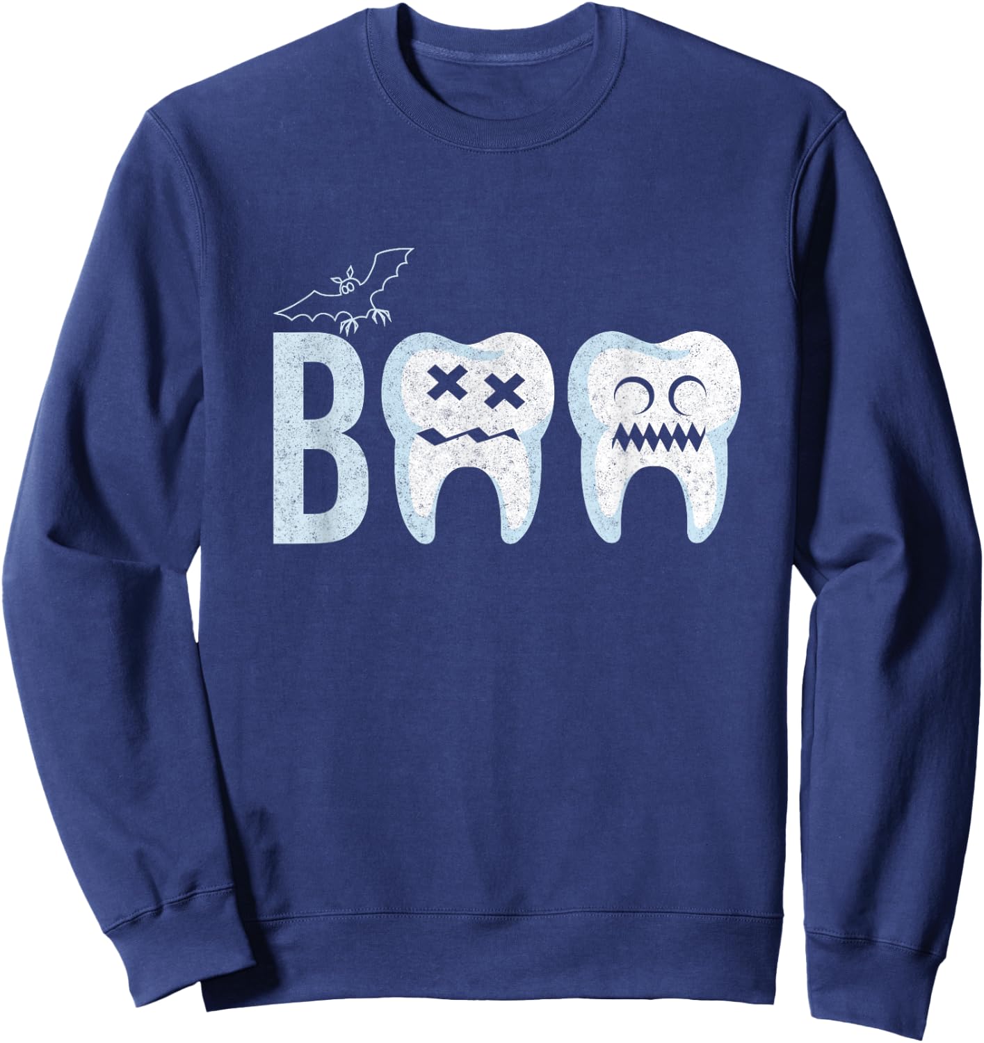 Funny Dentist Dental Teeth Halloween Boo Dental Medicine Sweatshirt - Sweatshirt | Navy
