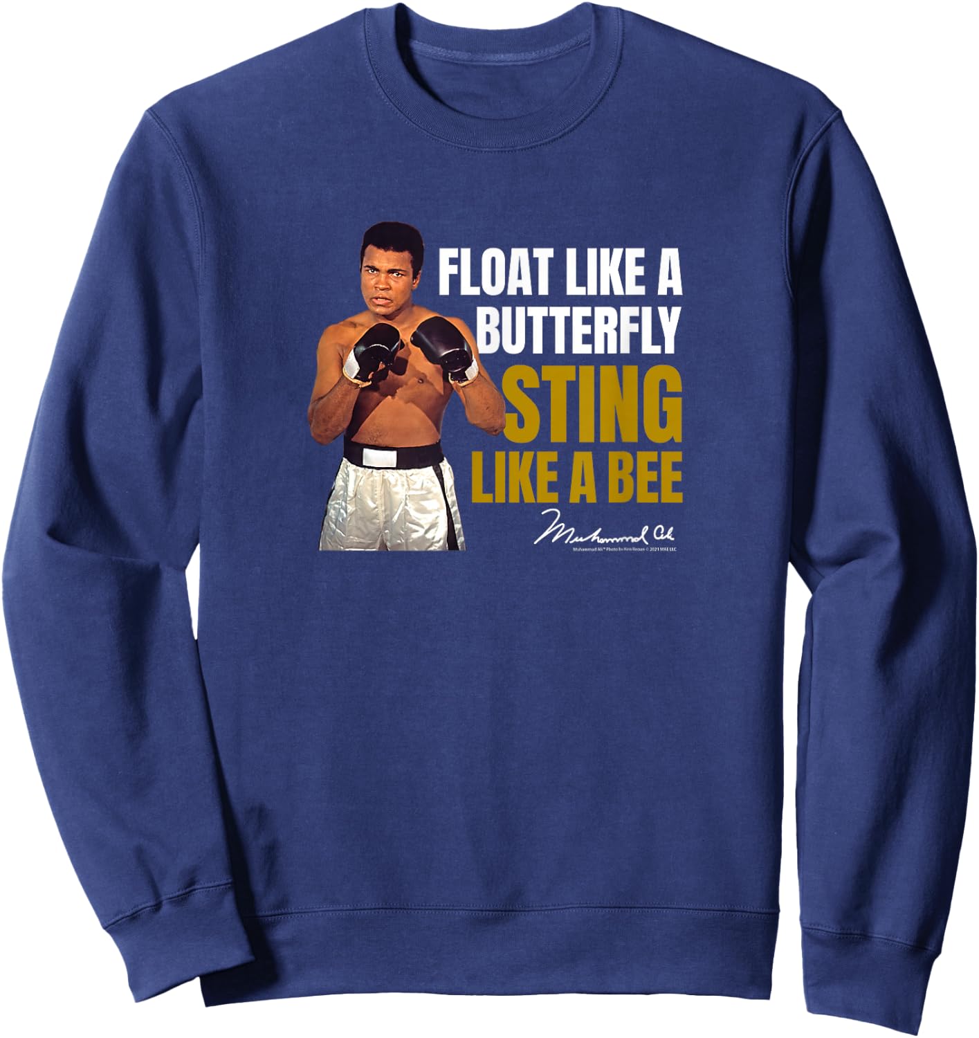 Muhammad Ali - Float Like A Butterfly Sweatshirt - Sweatshirt | Navy