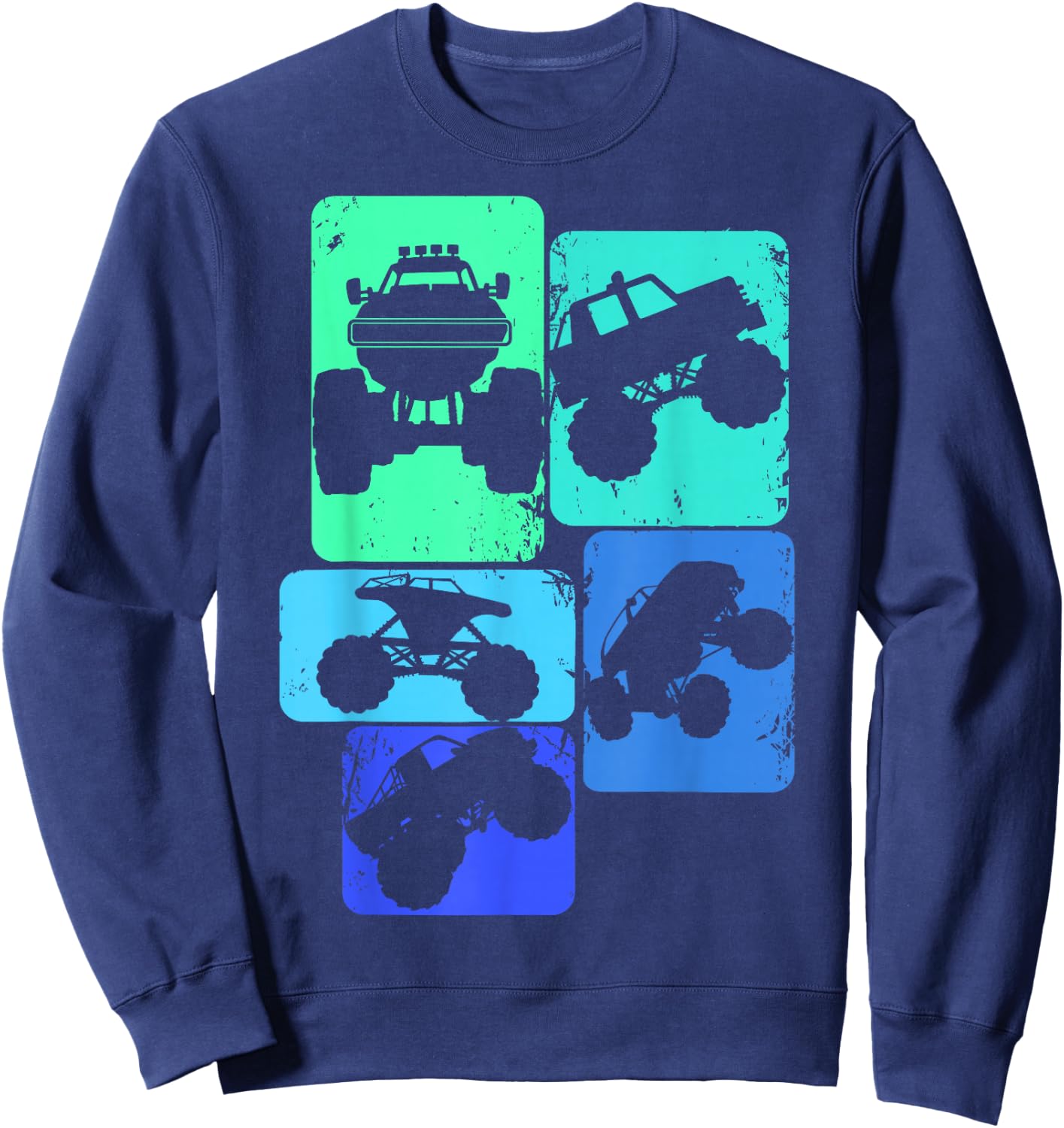 Monster Truck Boys Kids Sweatshirt - Sweatshirt | Navy