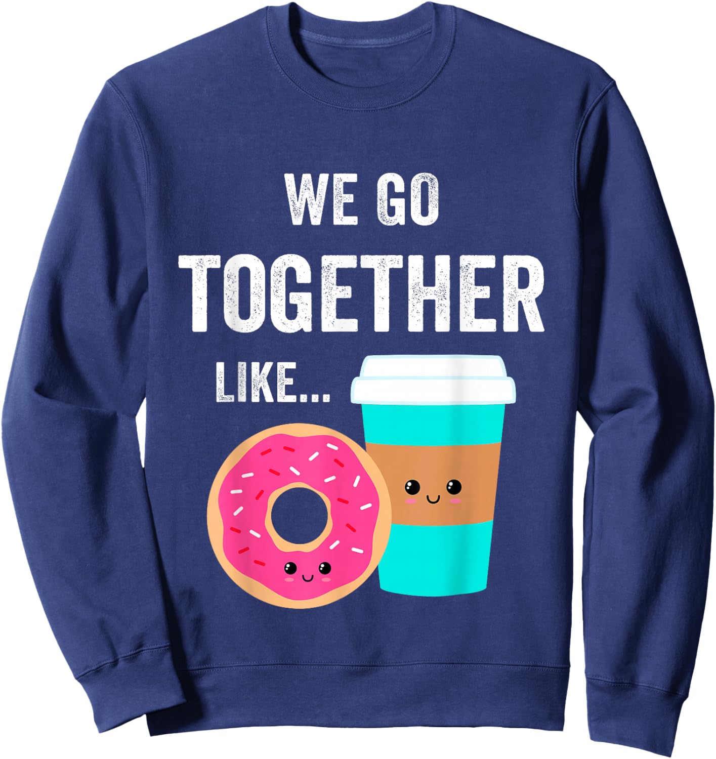 BFFs for Teen Girls Matching PJs Besties Coffee and Donut Sweatshirt - Sweatshirt | Navy