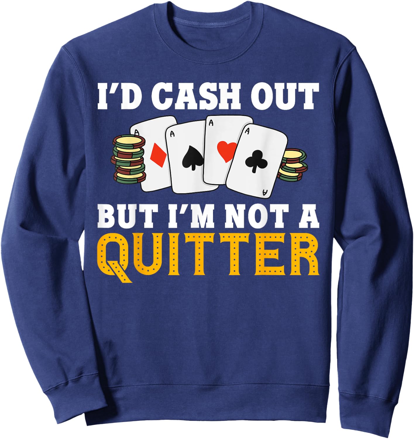 Funny Gambling Art Women Slot Machine Las Vegas Sweatshirt - Sweatshirt | Navy