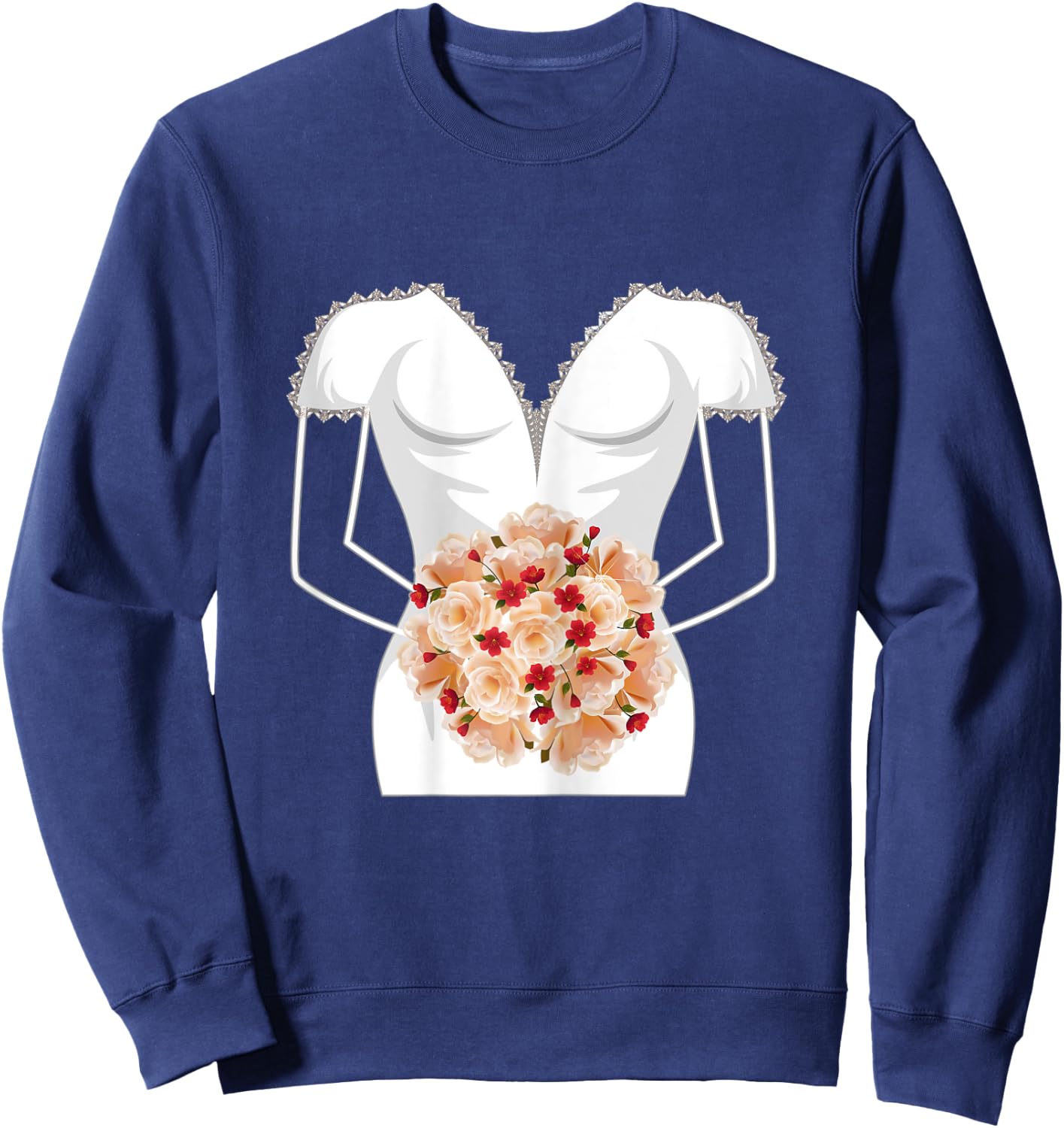 Bridal Shower Wedding Marriage Dress For Bride Sweatshirt - Sweatshirt | Navy