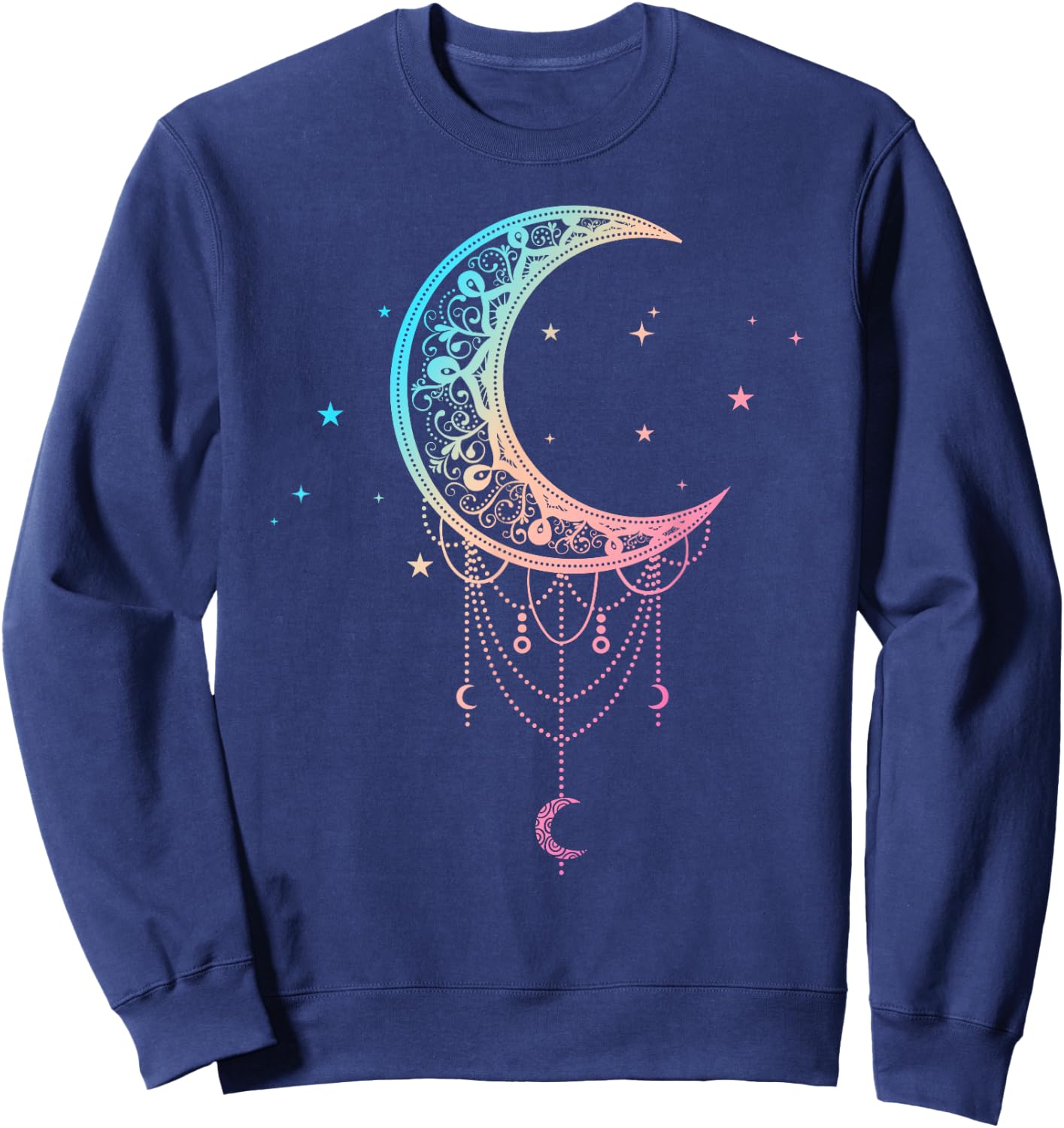 Pastel Moon Kawaii Pastel Goth Sweatshirt - Sweatshirt | Navy