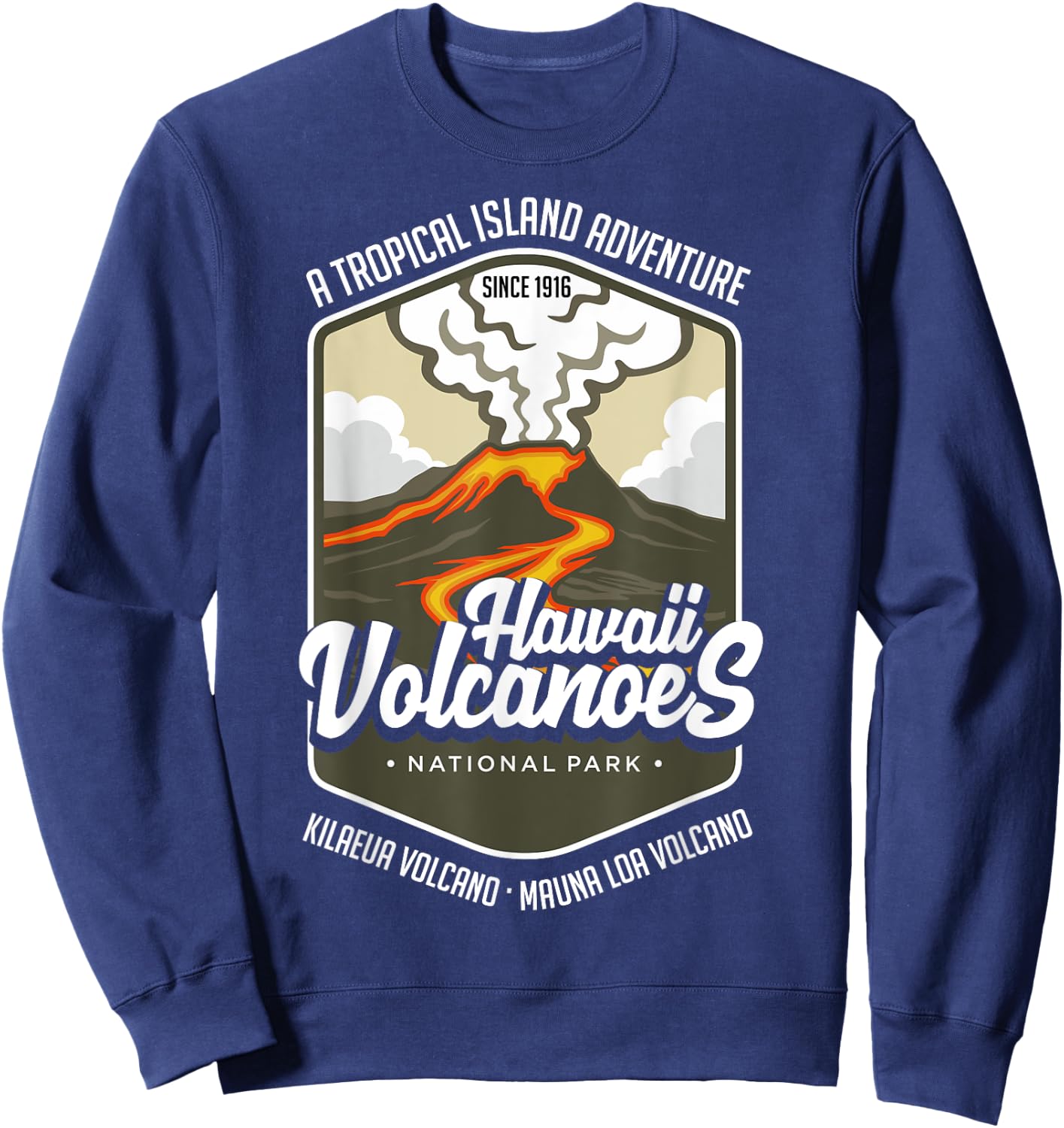 Hawaii Volcanoes National Park - Kilauea Mauna Sweatshirt - Sweatshirt | Navy