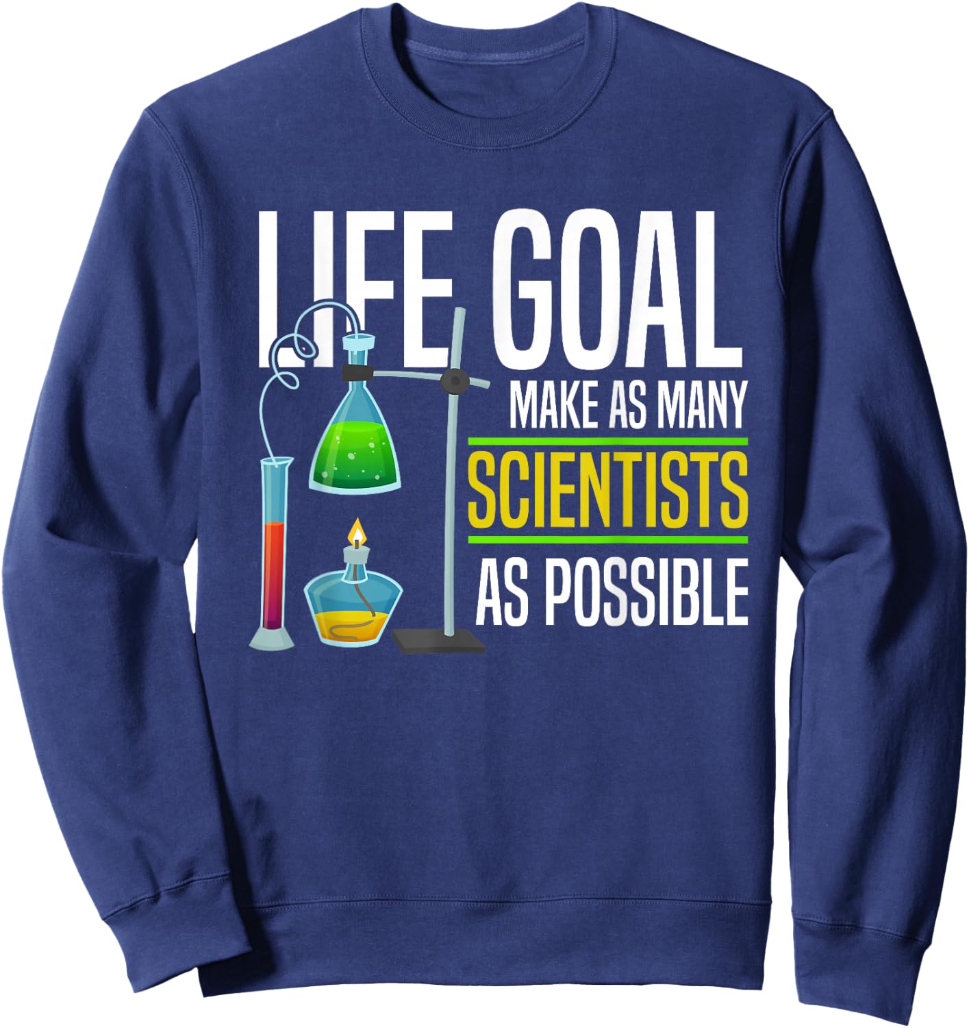 Scientist Professor Laboratory Research - Science Sweatshirt - Sweatshirt | Navy