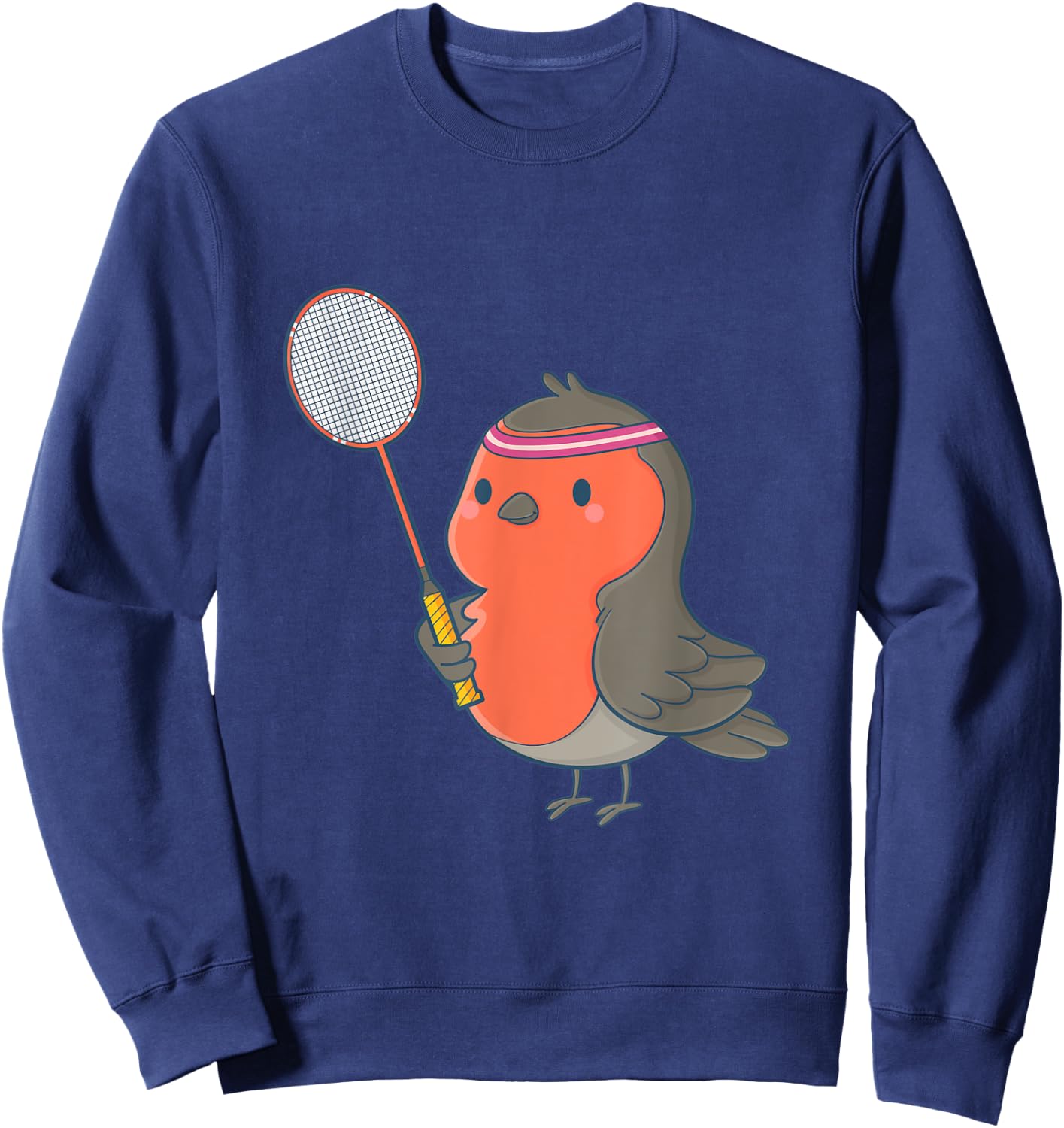 Badminton and shuttlecock player bird Sweatshirt - Sweatshirt | Navy
