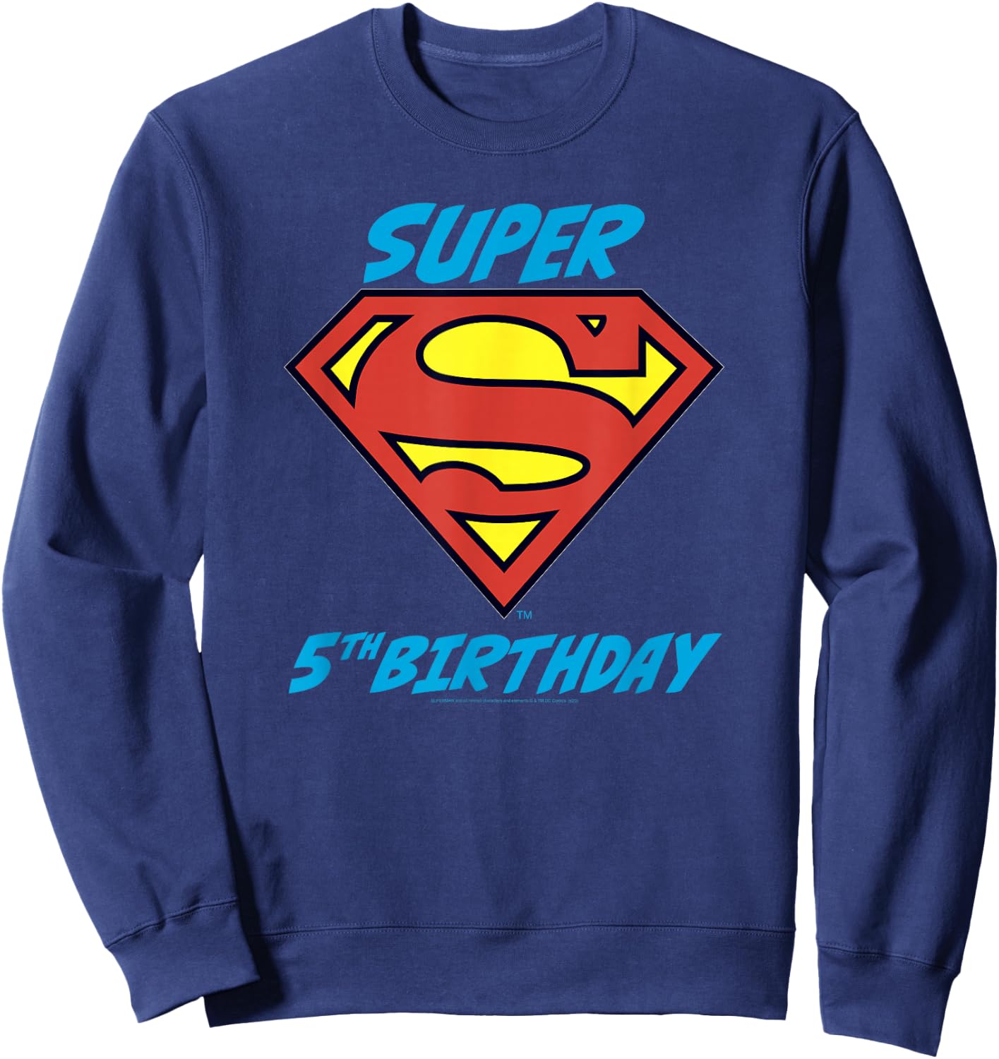 DC Comics Superman Super 5th Birthday Logo Sweatshirt - Sweatshirt | Navy