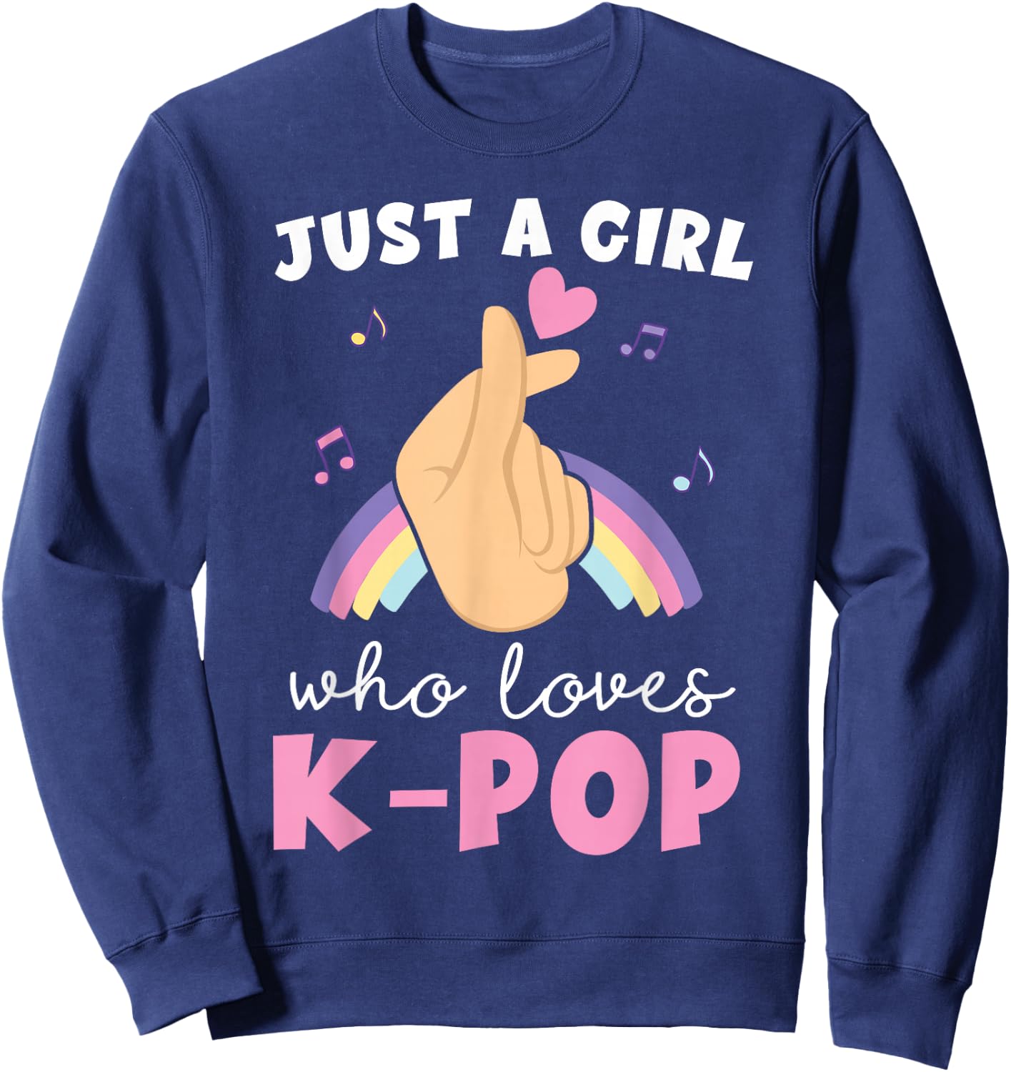 Just A Girl Who Loves K-Pop Sweatshirt - Sweatshirt | Navy
