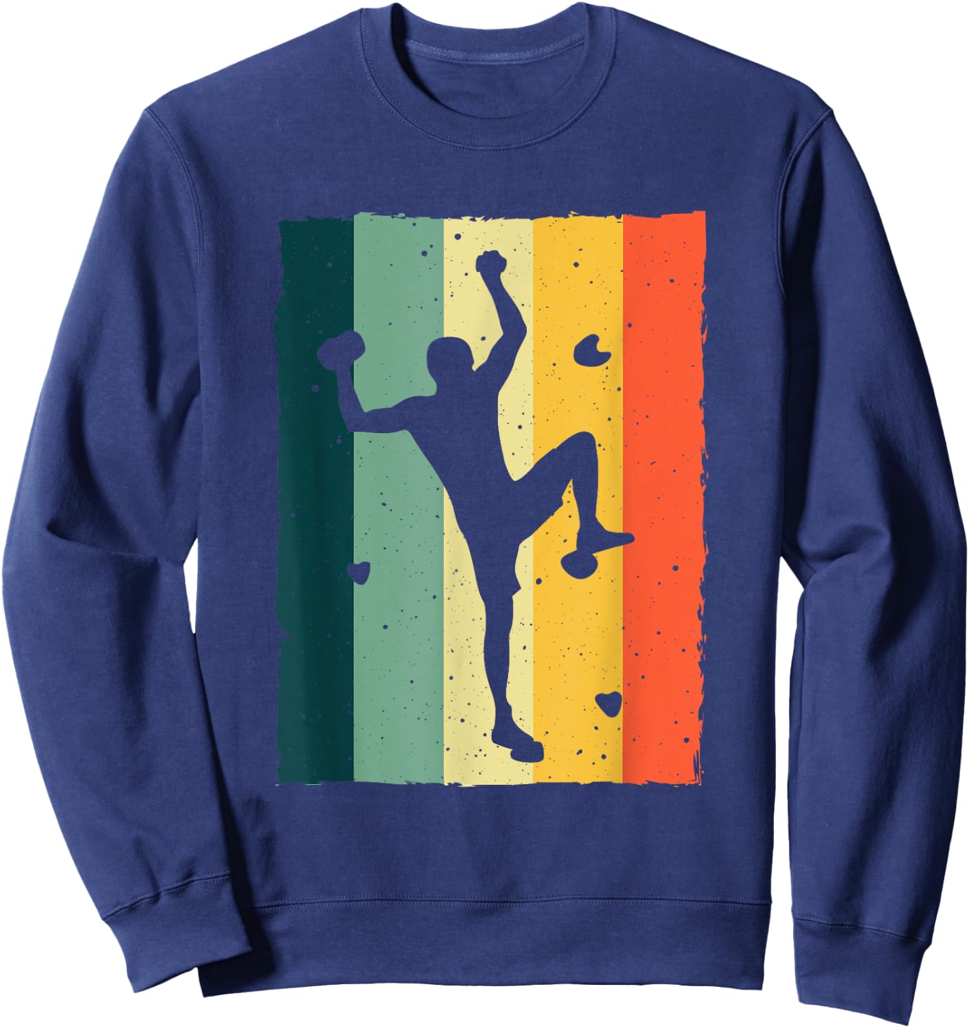 Vintage Bouldering Design Rock Climbing Women Kids Sweatshirt - Sweatshirt | Navy