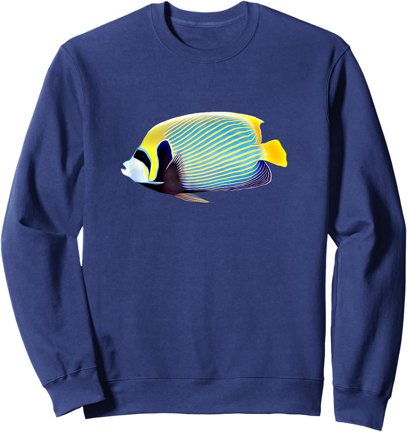 Emperor Angelfish Saltwater reef aquarium fish tank shirt Sweatshirt - Sweatshirt | Navy
