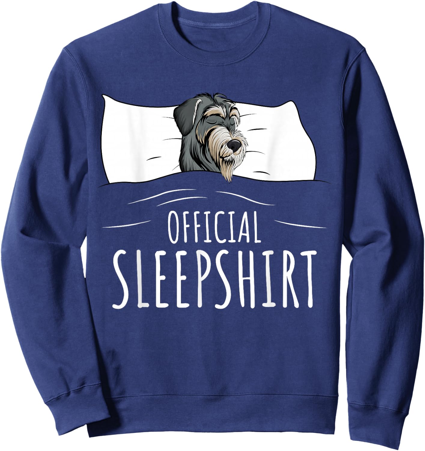 Miniature Schnauzer Pajama Official Sleepshirt Sweatshirt - Sweatshirt | Navy
