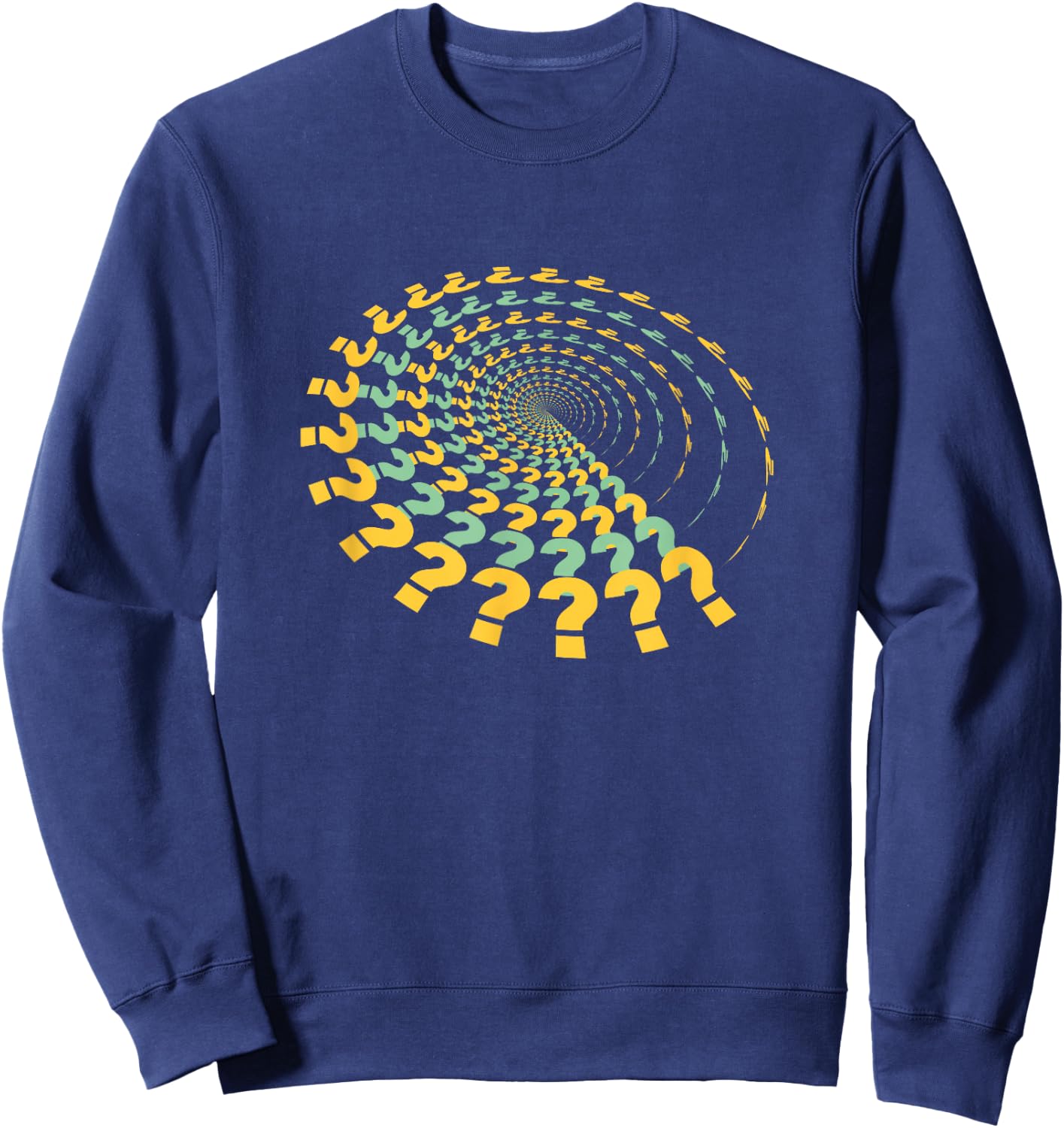Grammar Punctuation Question Mark Funny Sweatshirt - Sweatshirt | Navy