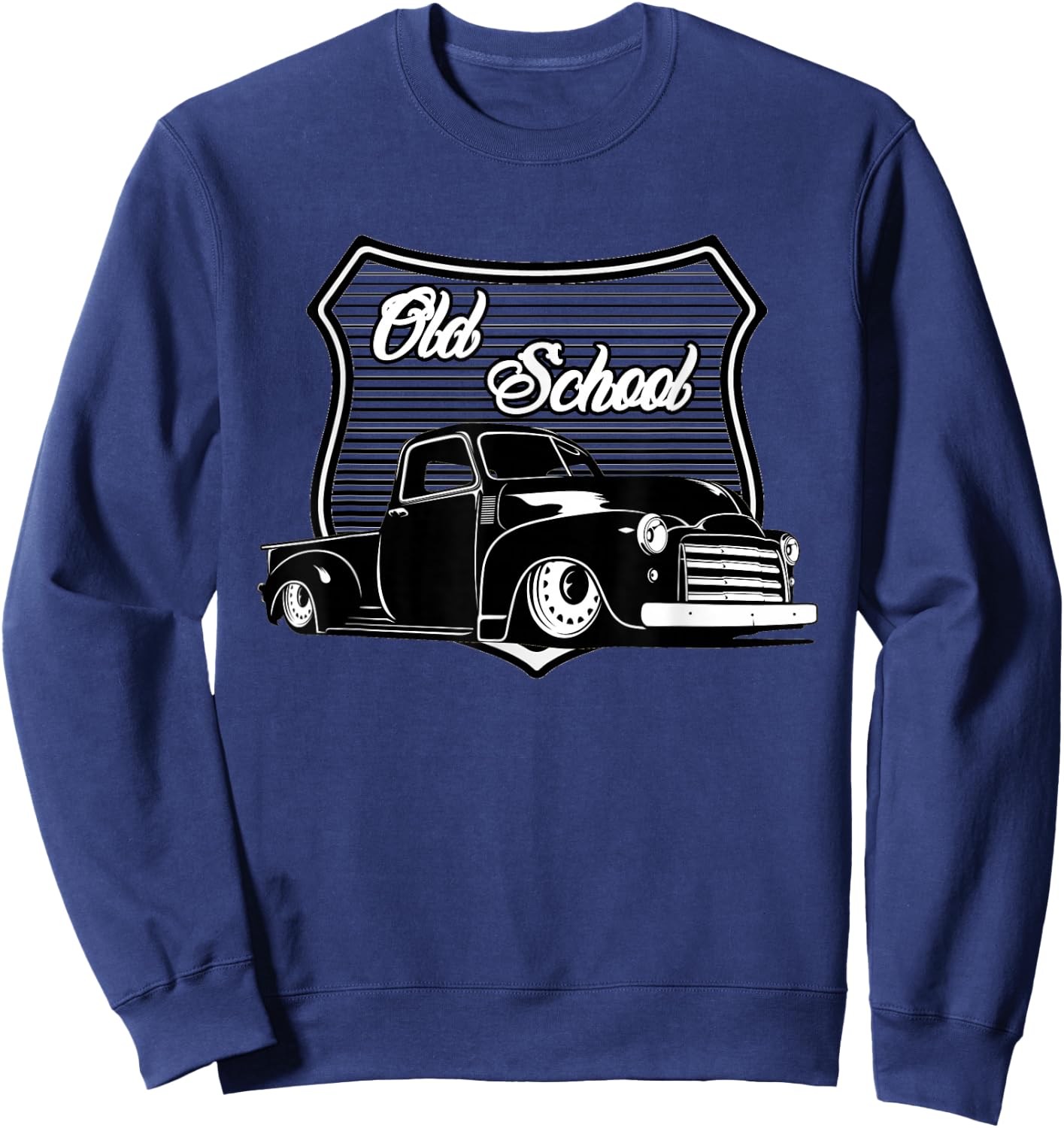 Vintage Truck, Vintage Muscle, Lowrider,Men's Lowrider Truck Sweatshirt - Sweatshirt | Navy