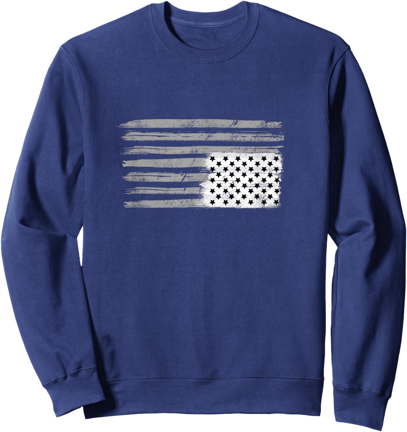 Black and White American Flag Resist Upside Down USA Sweatshirt - Sweatshirt | Navy