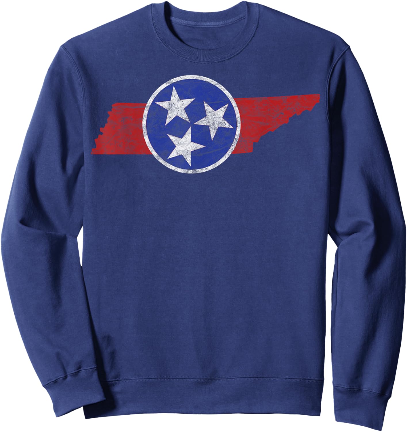 TN Tennessee The Volunteer Mountain 3 Stars State Sweatshirt - Sweatshirt | Navy