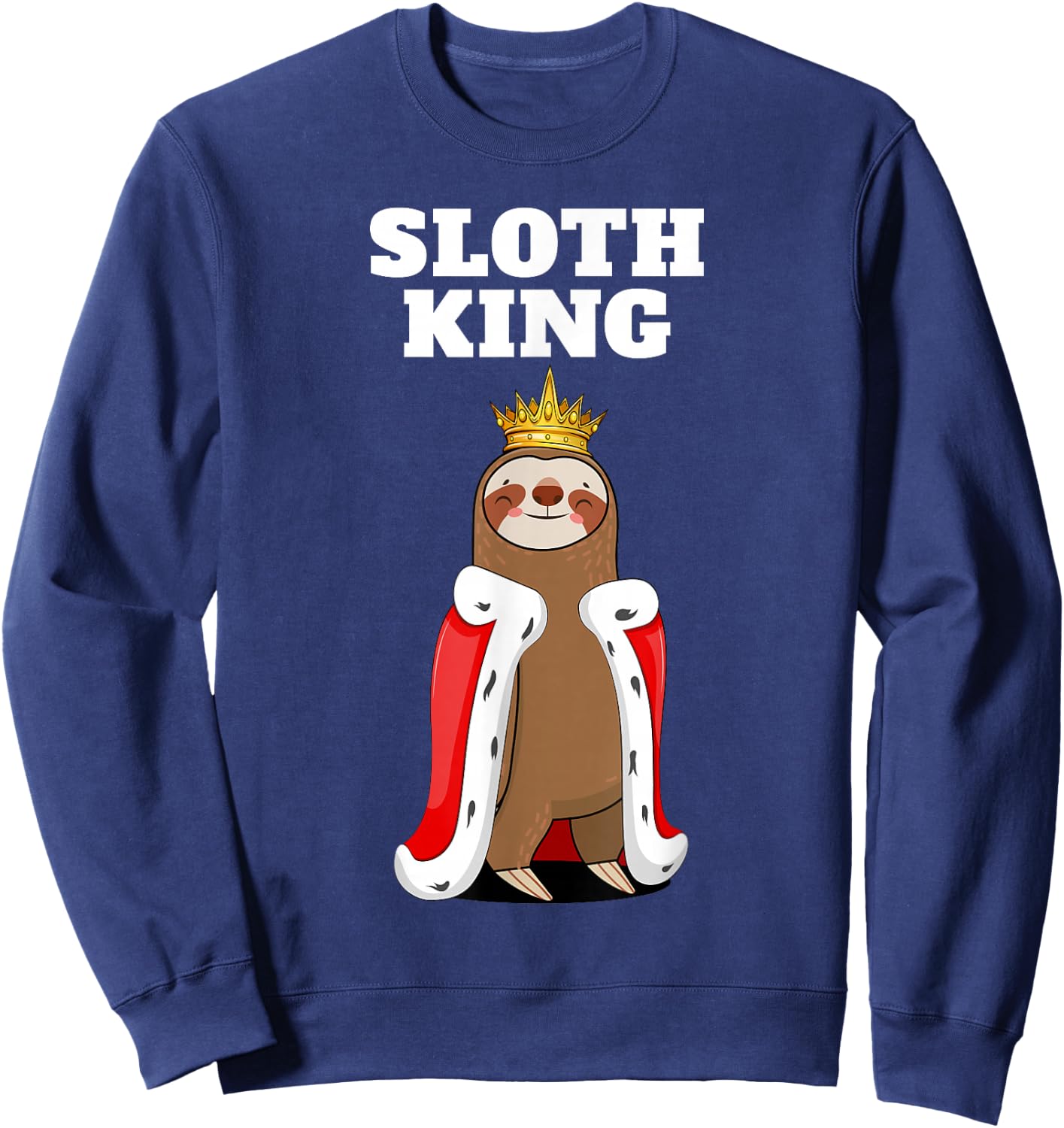 Sloth King | Boys Sloth | Sloth Sweatshirt - Sweatshirt | Navy