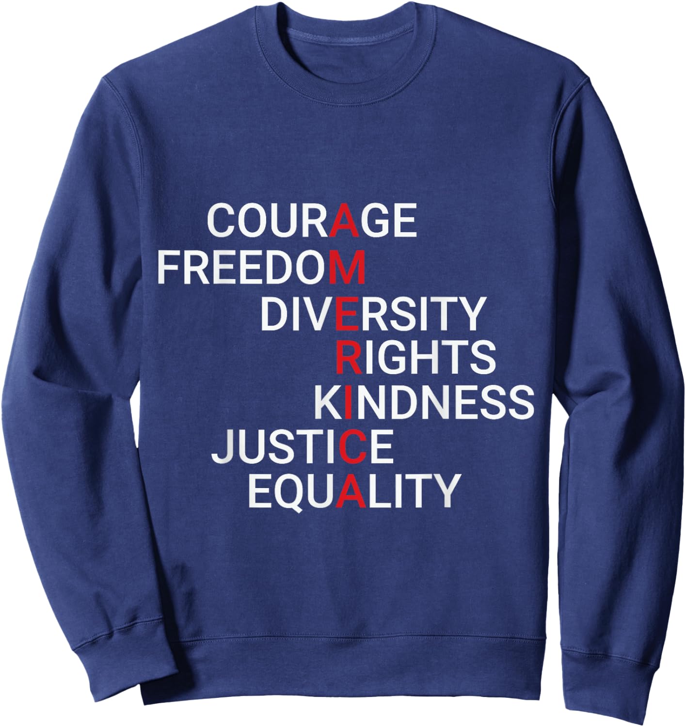 Check out my USA Shirts America Courage Freedom Rights Justice Sweatshirt - Sweatshirt | Navy