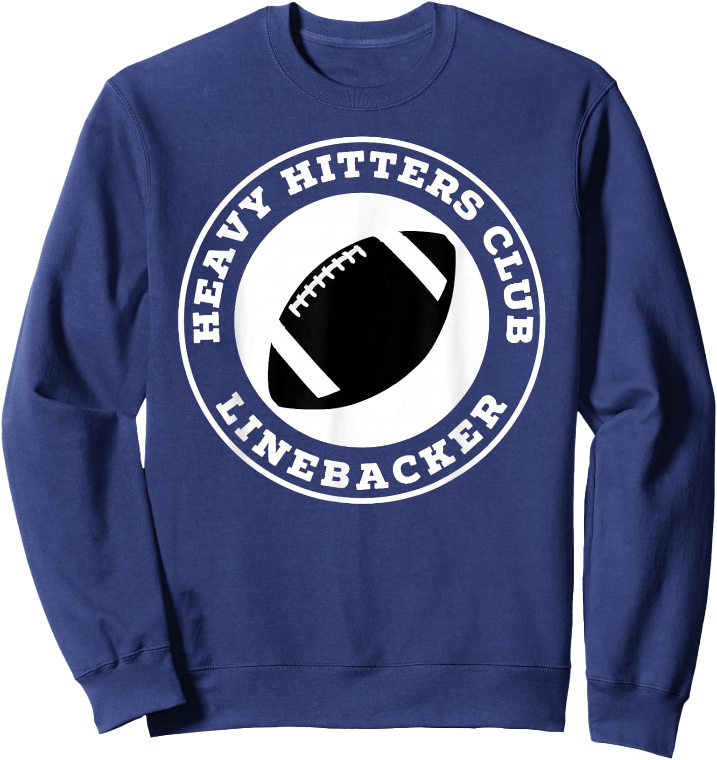 Linebacker Heavy Hitters Club Football Player Sweatshirt - Sweatshirt | Navy