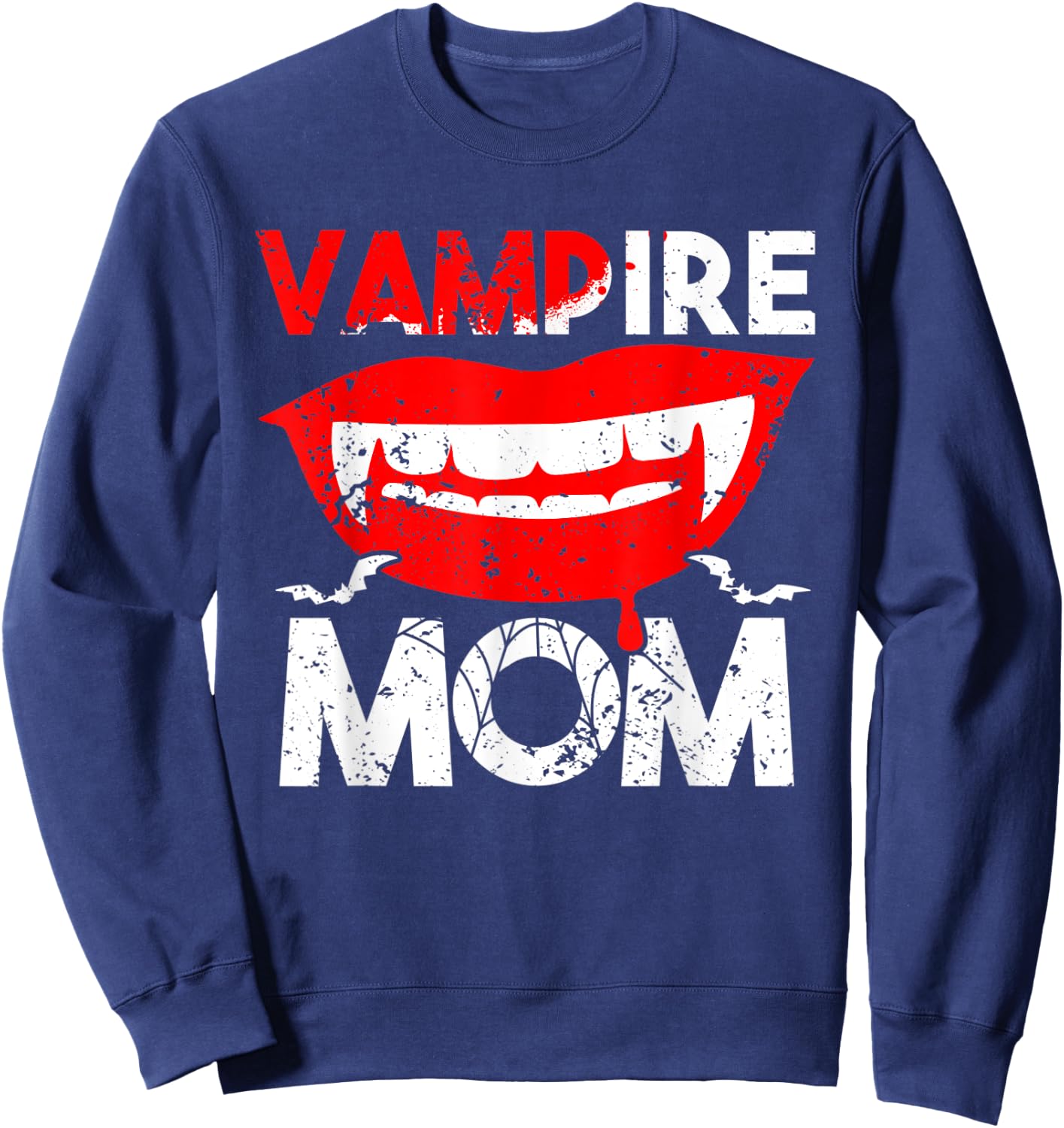 Vampire Mom Scary Halloween Mother Halloween Family Party Sweatshirt - Sweatshirt | Navy