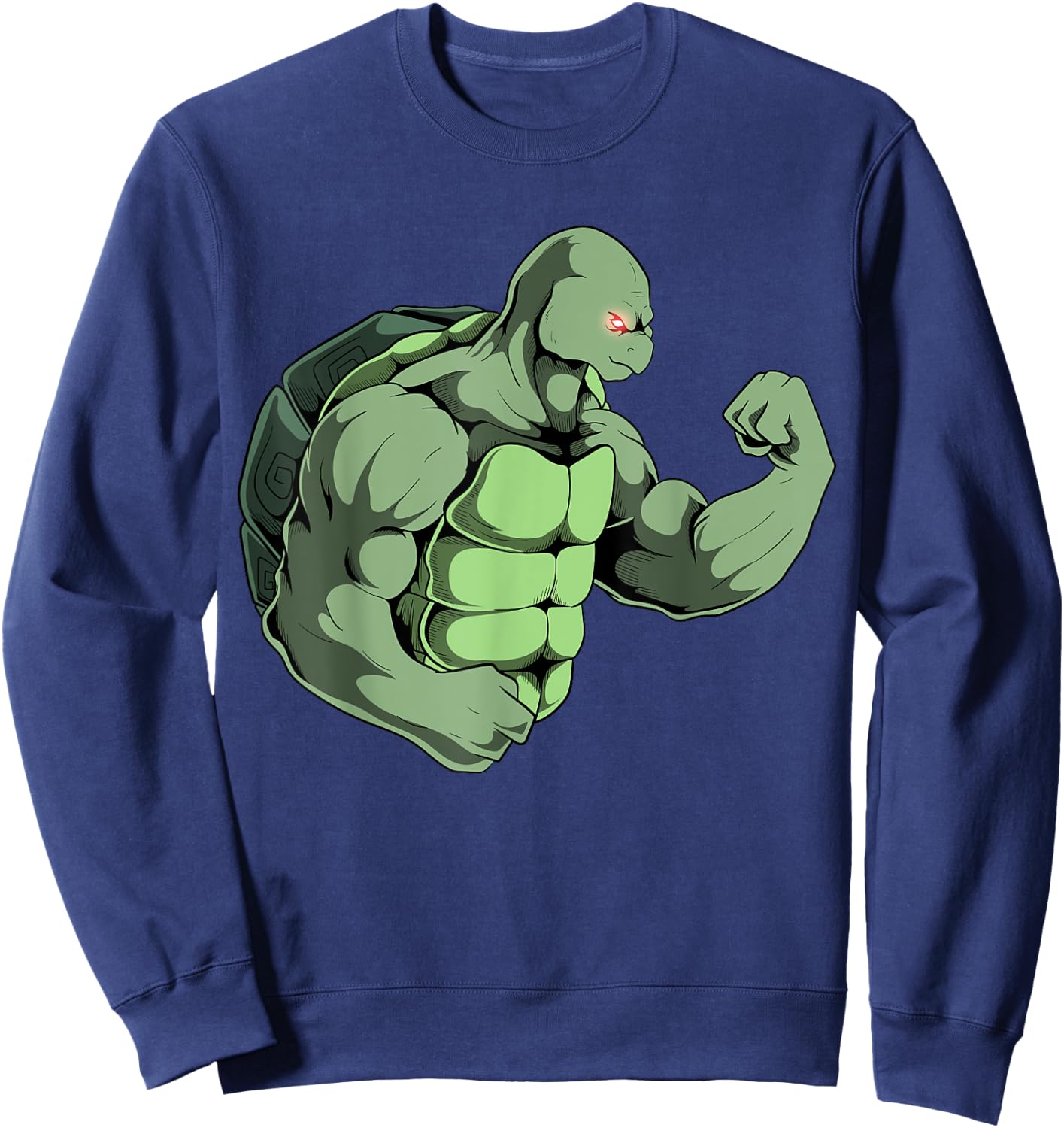 Tortoise Turtle Powerlifter Strongman Weightlifting Workout Sweatshirt - Sweatshirt | Navy