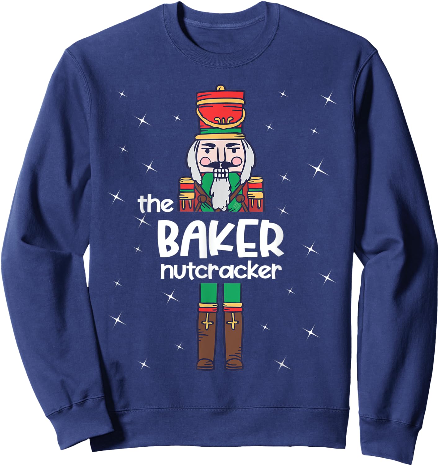 Baker Nutcracker Family Matching Funny Gift Pajama Sweatshirt - Sweatshirt | Navy