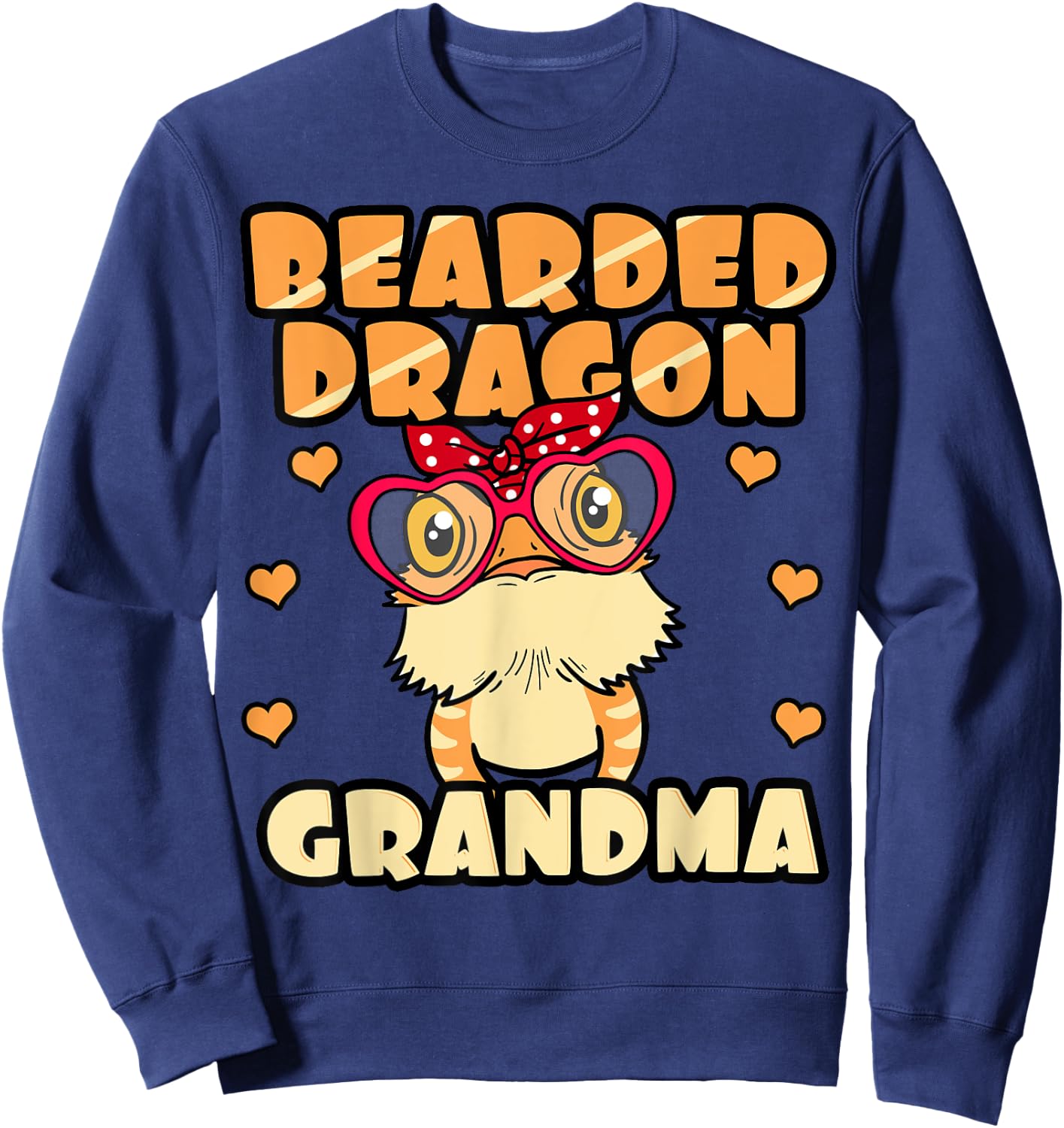 Bearded Dragon Grandma Pogona Reptile Grandma Mother's Day Sweatshirt - Sweatshirt | Navy