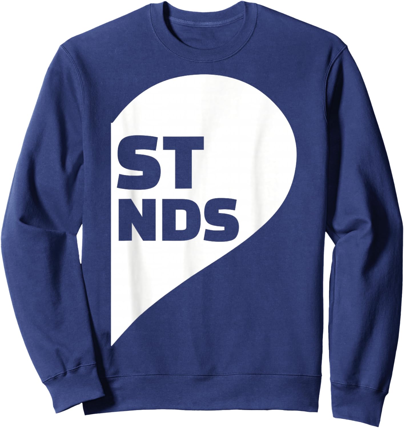 Best Friends Right Half Heart Sweatshirt - Sweatshirt | Navy