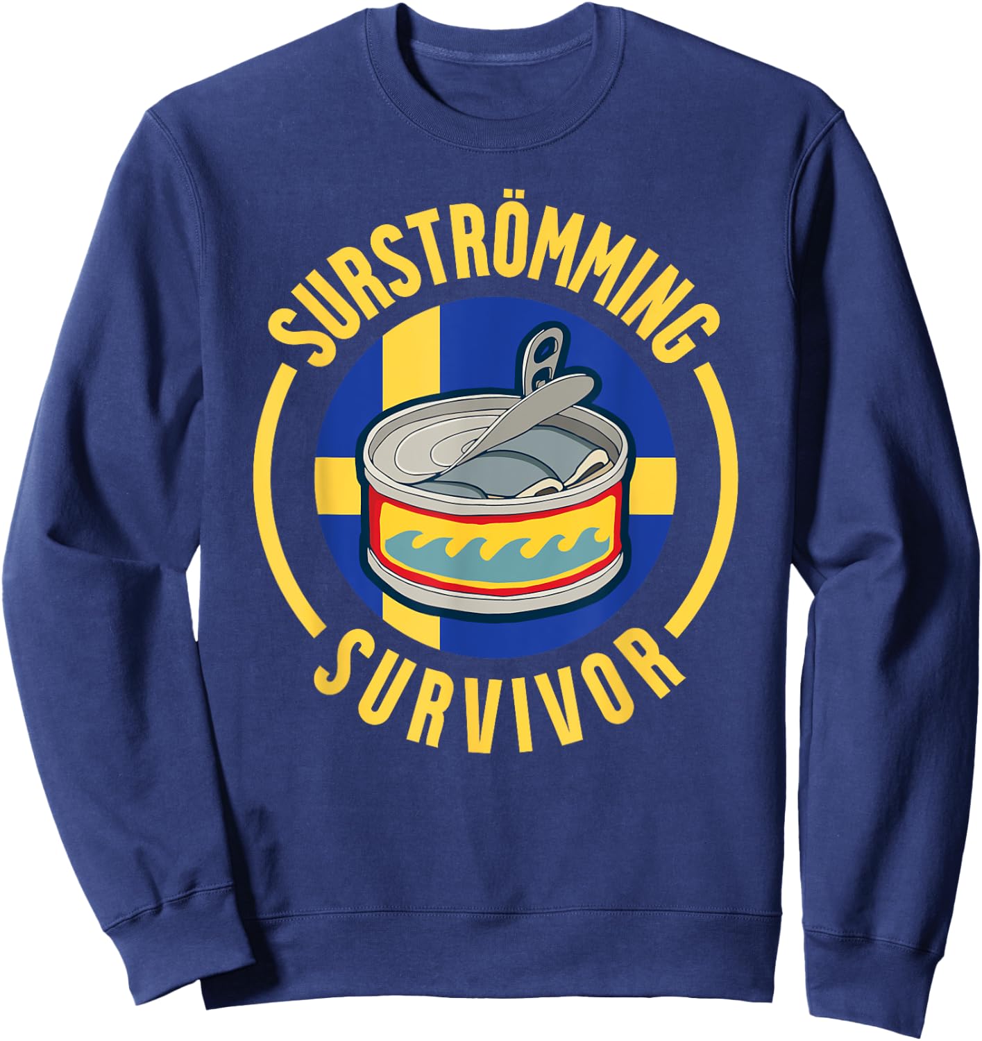 Surstromming Survivor Swedish Pride Sweatshirt - Sweatshirt | Navy