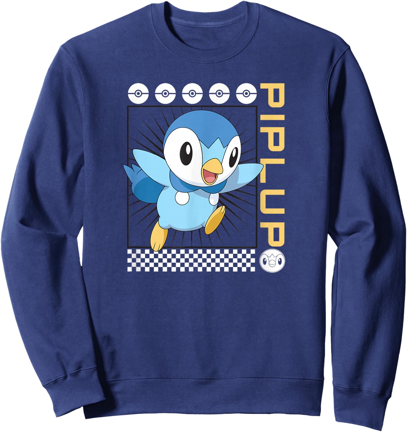 Pokémon - Piplup Water Type Generation IV Sinnoh Starter Sweatshirt - Sweatshirt | Navy