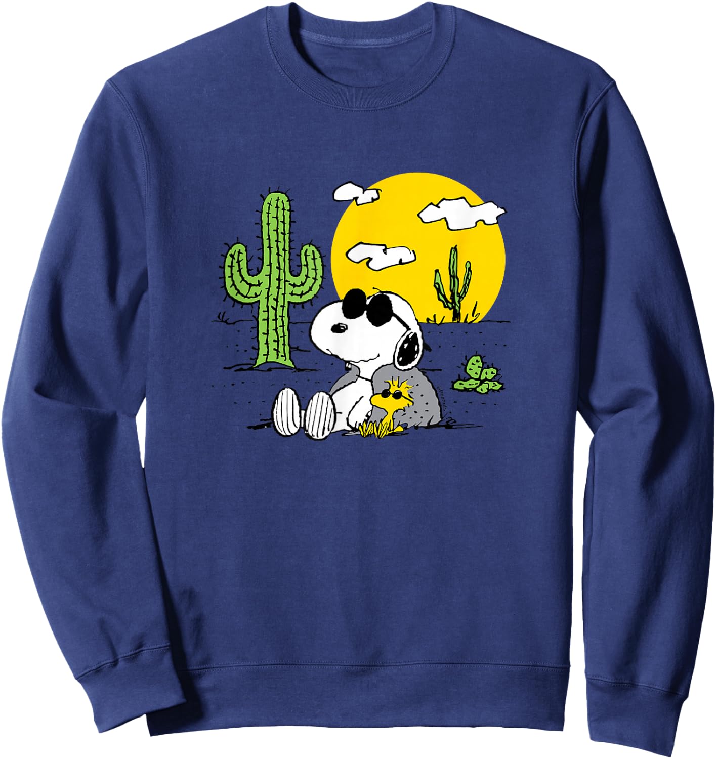 Peanuts - Summer - Snoopy & Woodstock Desert Sweatshirt - Sweatshirt | Navy