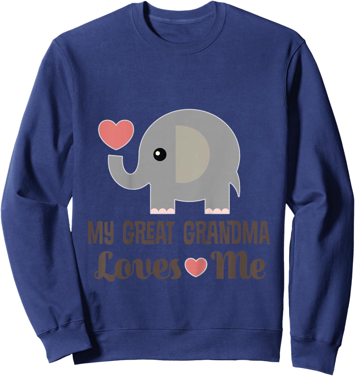 Kids Grandchild My Great Grandma Loves Me Sweatshirt - Sweatshirt | Navy