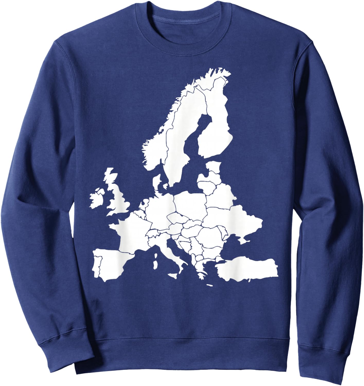 Europe map Sweatshirt - Sweatshirt | Navy
