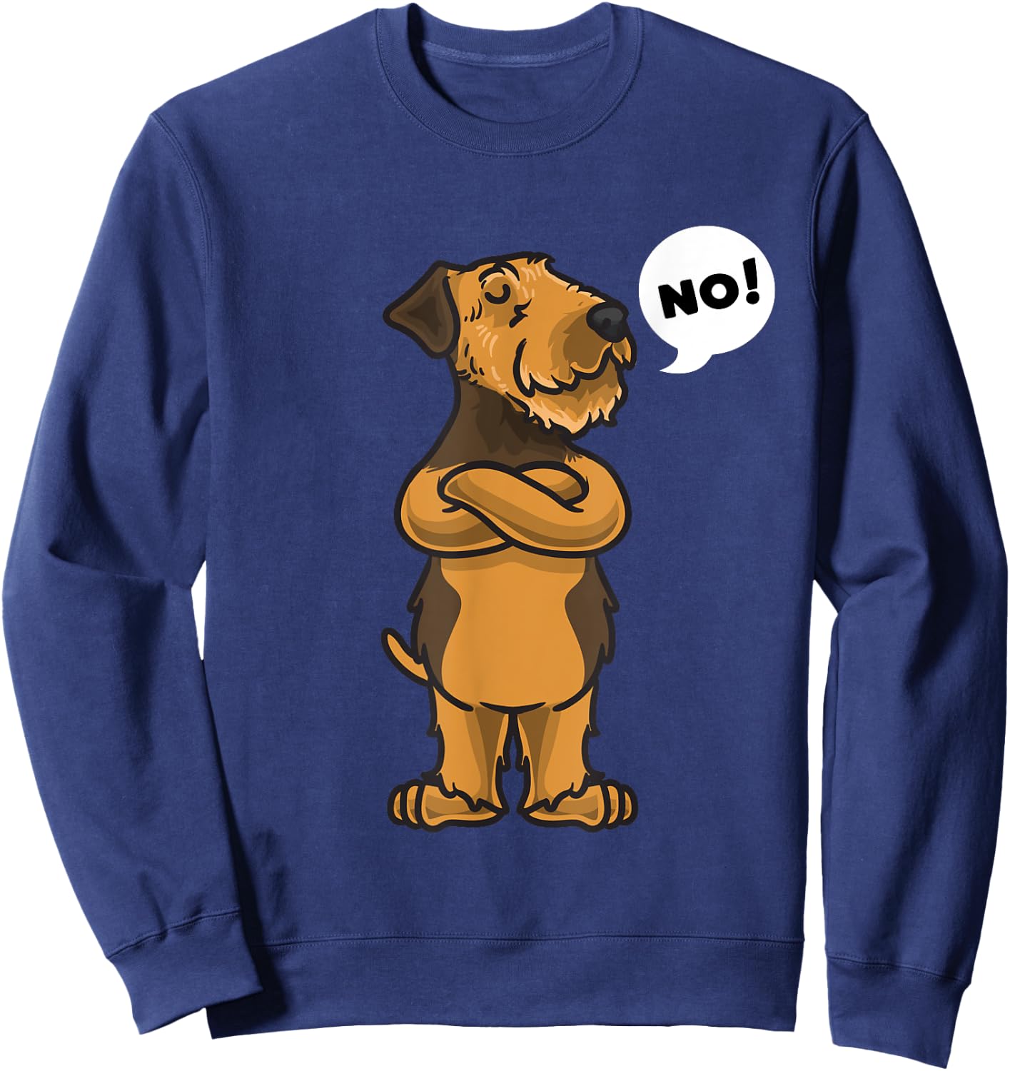 Stubborn Airedale Terrier Dog Women Girls Kids Sweatshirt - Sweatshirt | Navy
