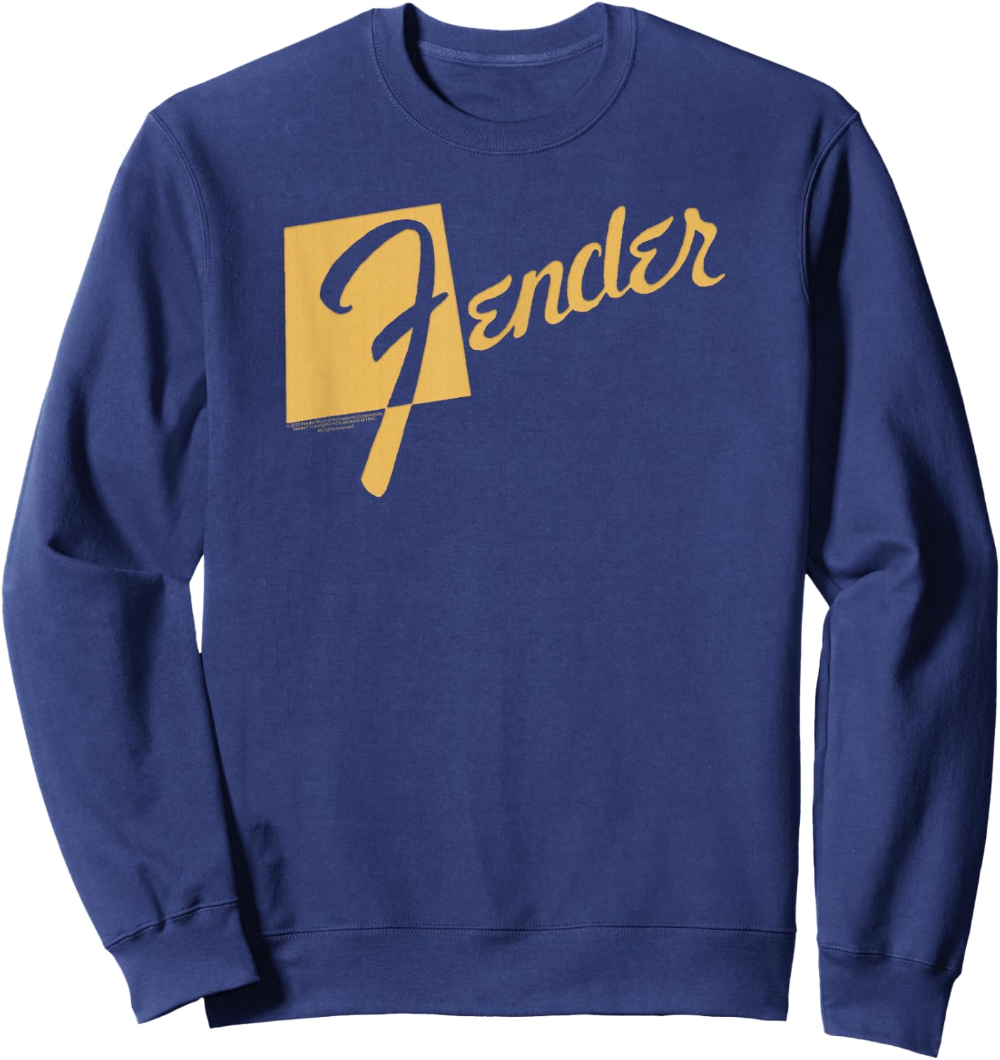 Fender Classic Retro Orange Logo Small Sweatshirt - Sweatshirt | Navy