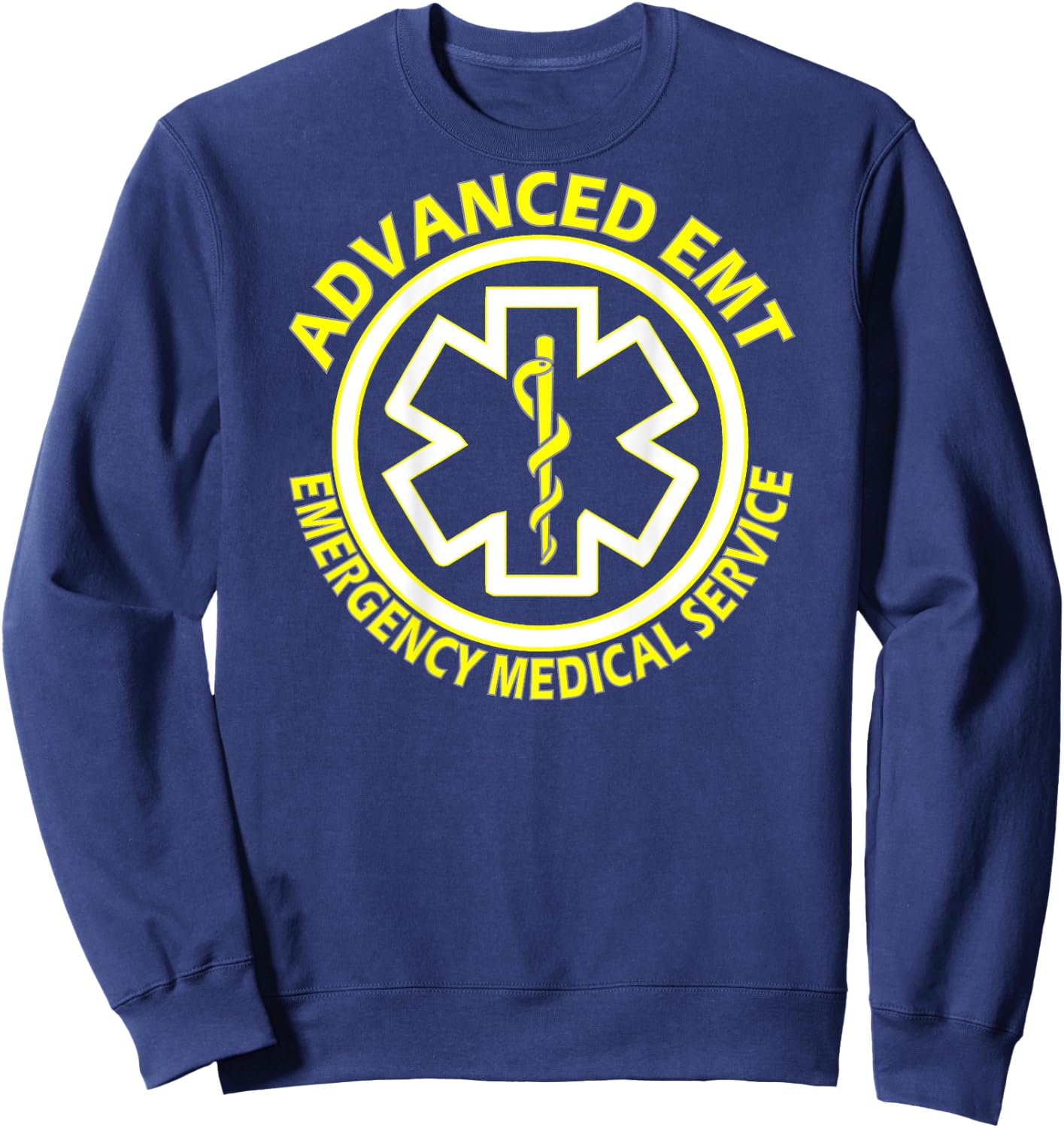 Advanced emergency medical technicians (AEMT) Kit Back Print Sweatshirt - Sweatshirt | Navy