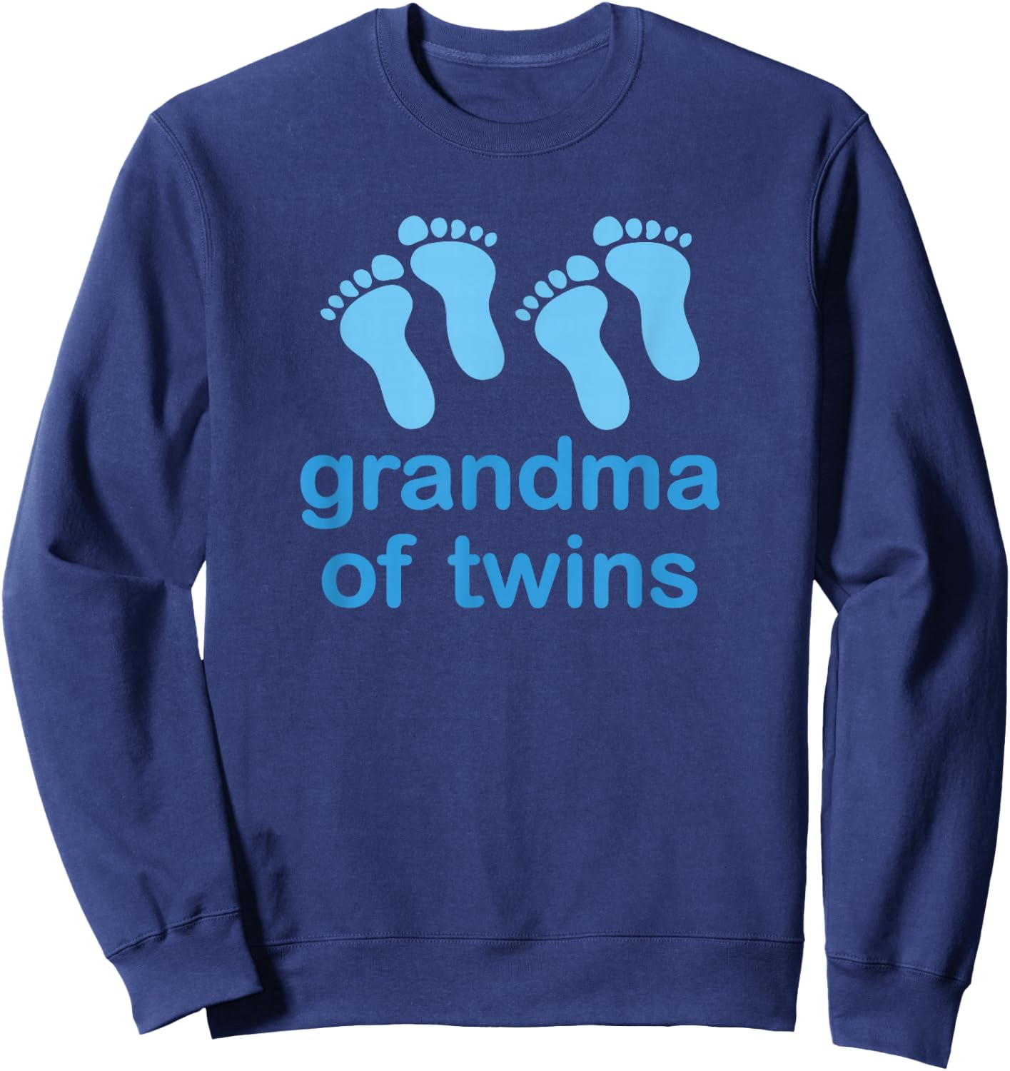 Grandma Of Twins Shirt New Grandmother Sweatshirt - Sweatshirt | Navy
