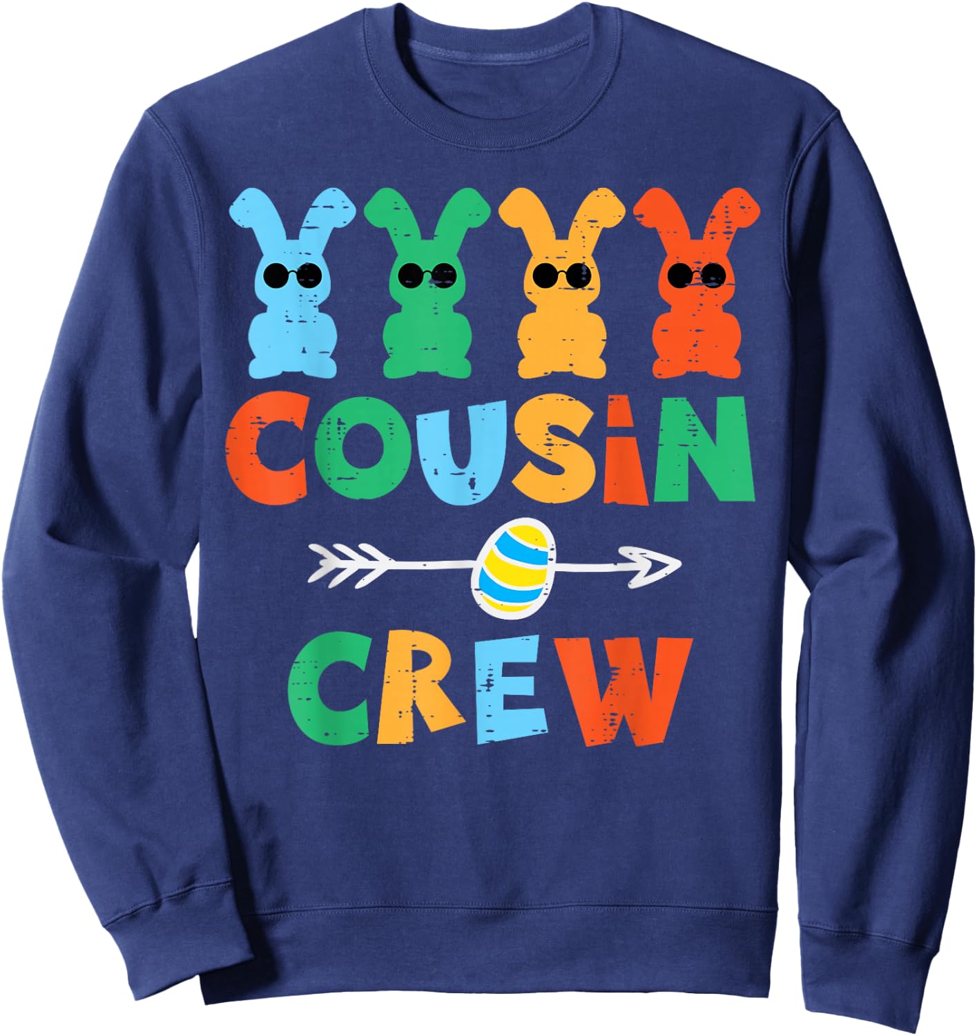 Cousin Crew Easter Bunnies Cute Rabbit Boys Kids Toddler Sweatshirt - Sweatshirt | Navy