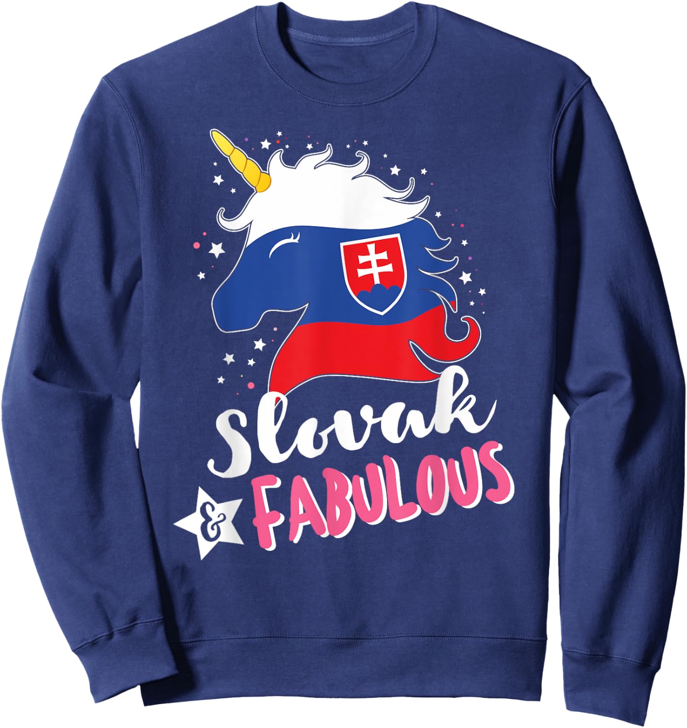 Slovak Unicorn Slovakia Flag Sweatshirt - Sweatshirt | Navy
