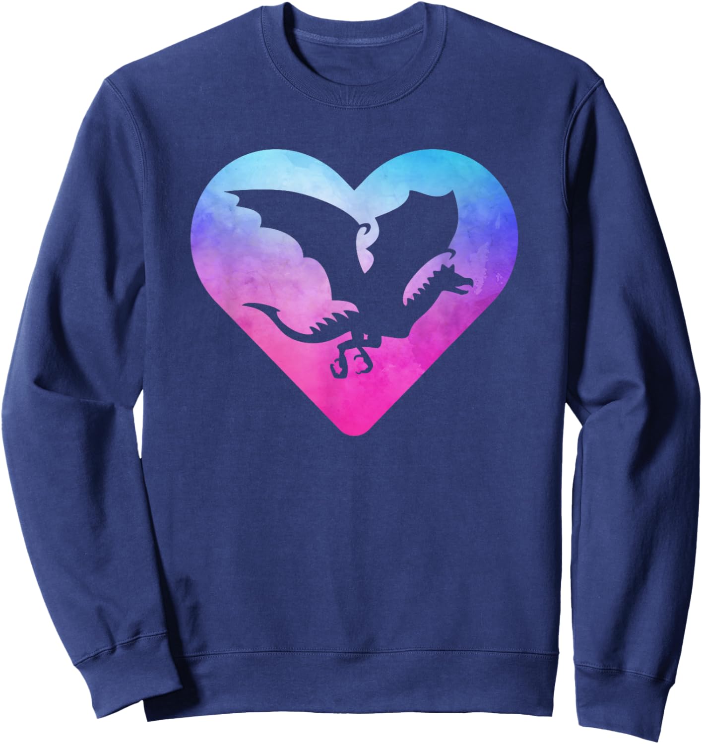 Women or Girls Flying Dragon Sweatshirt - Sweatshirt | Navy