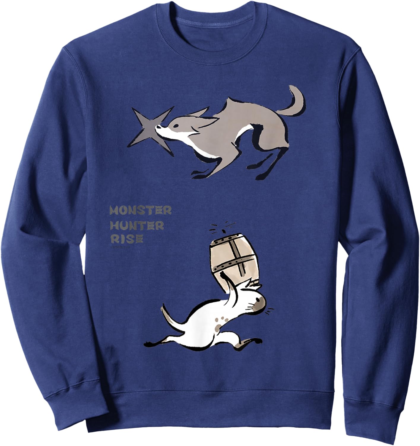 MONSTER HUNTER RISE Palico&Palamute Sweatshirt - Sweatshirt | Navy